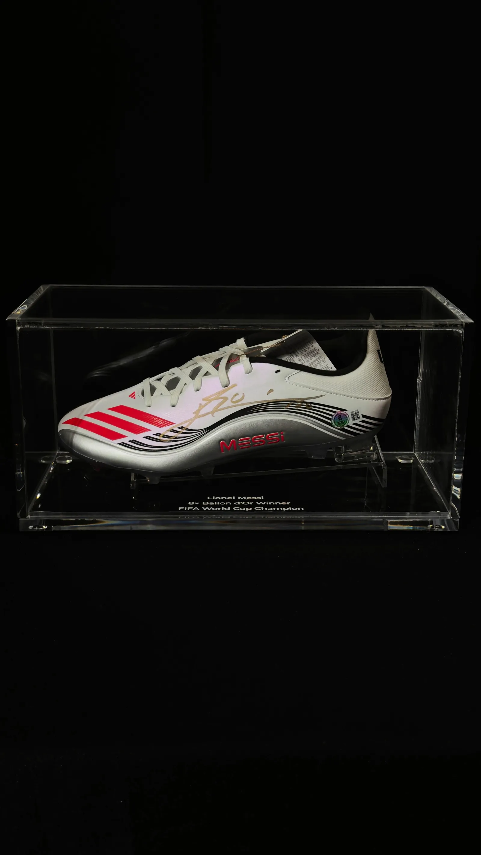 Lionel Messi autógrafo – chuteira Adidas Messi, Lionel Messi