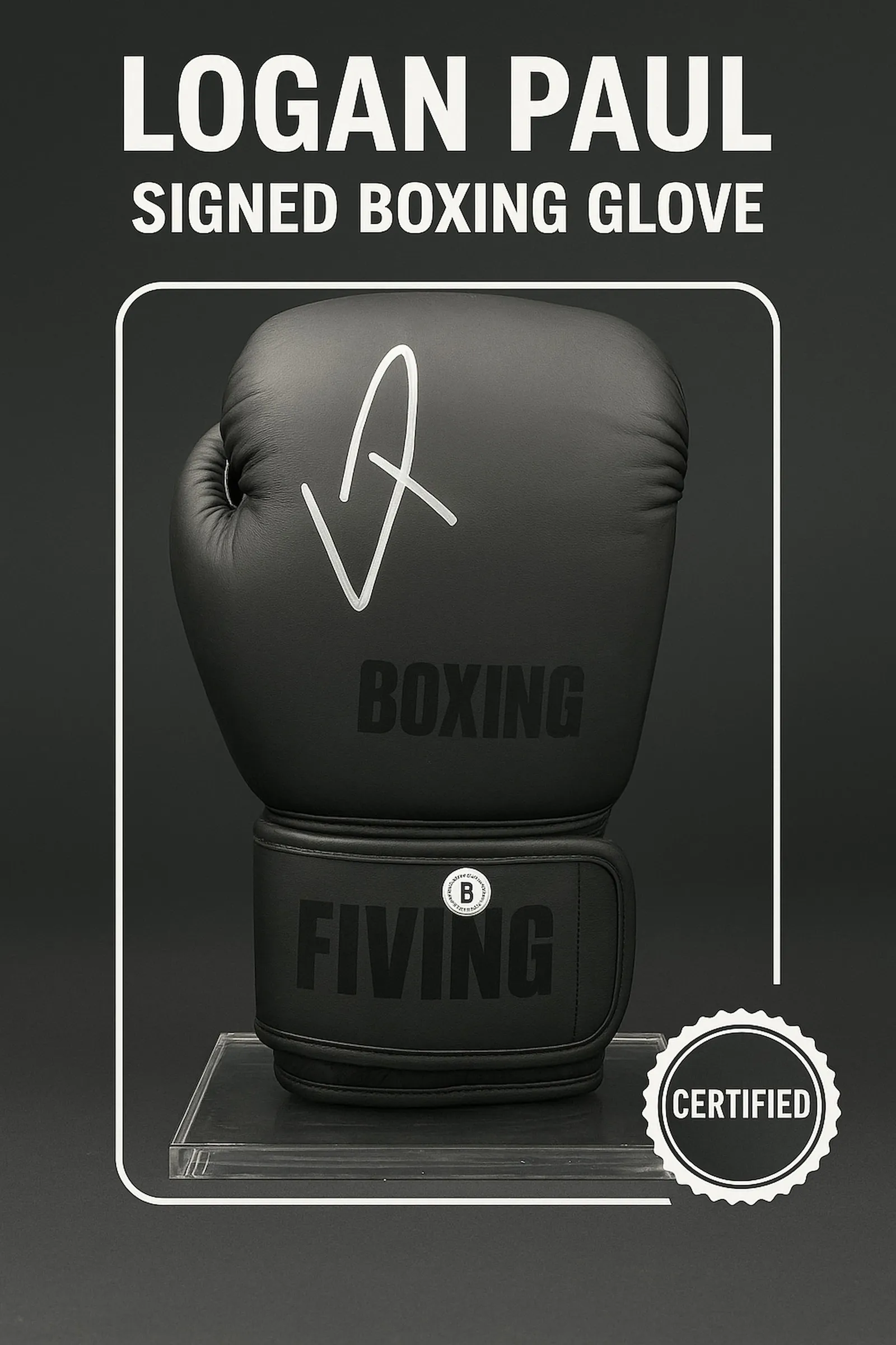 Logan Paul autógrafo – luva de boxe Fiving, Logan Paul