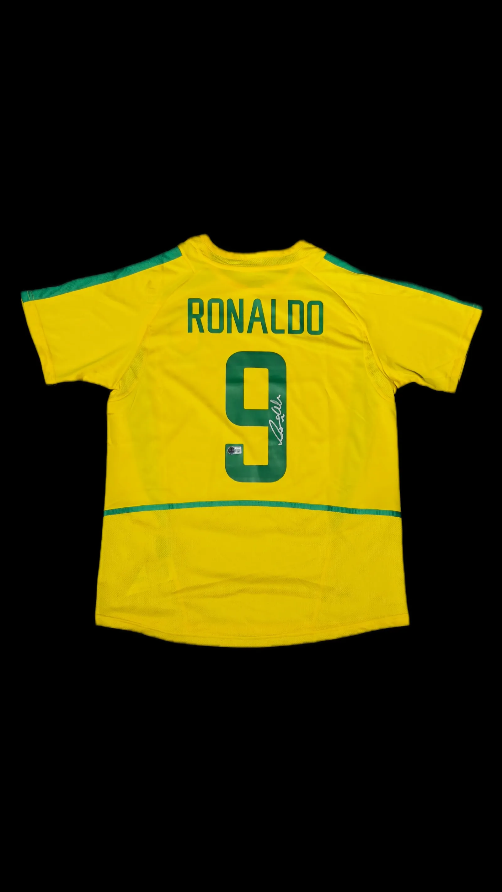 Ronaldo Fenômeno autógrafo – camisa Brasil 9, Ronaldo Fenômeno