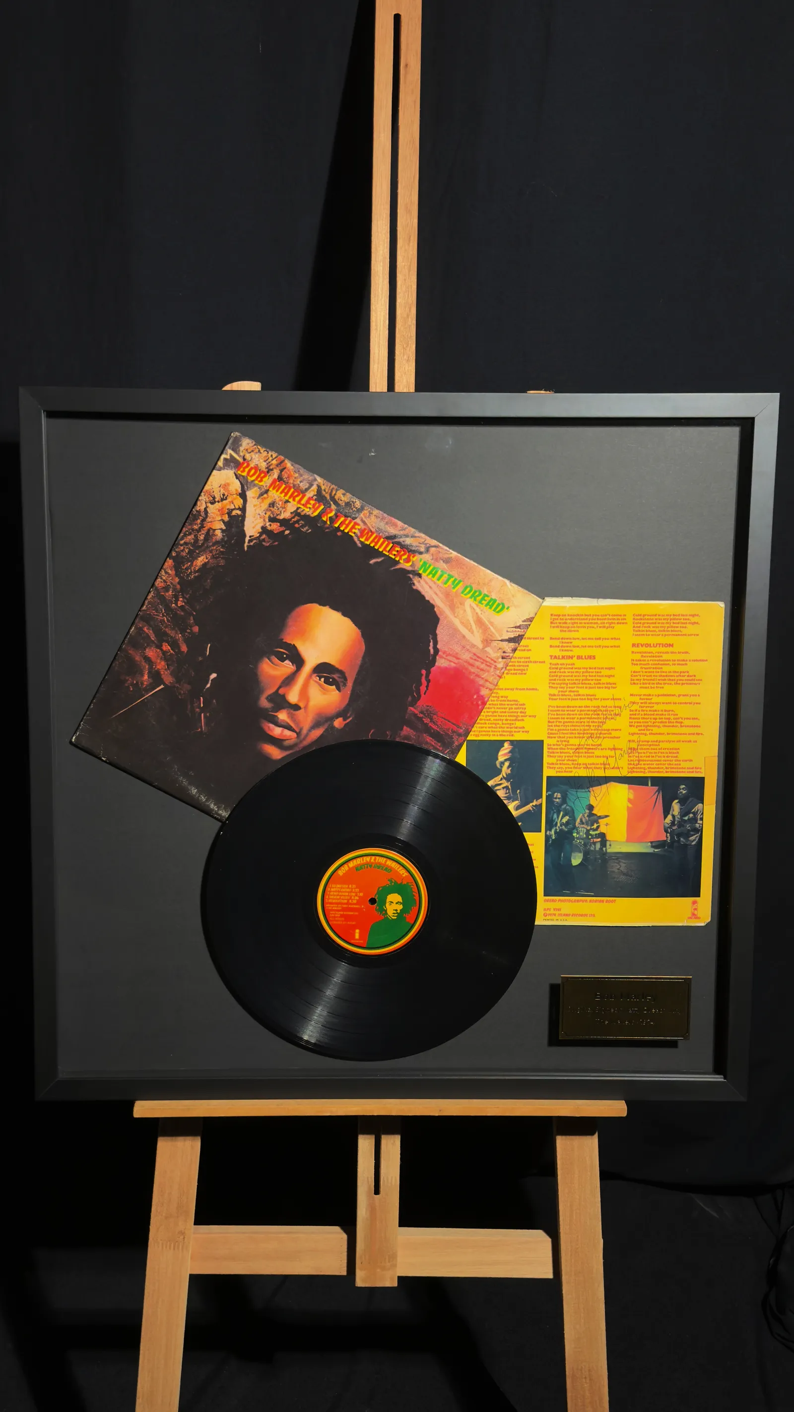 Bob Marley autógrafo – Quadro vinil Natty Dread, Bob Marley
