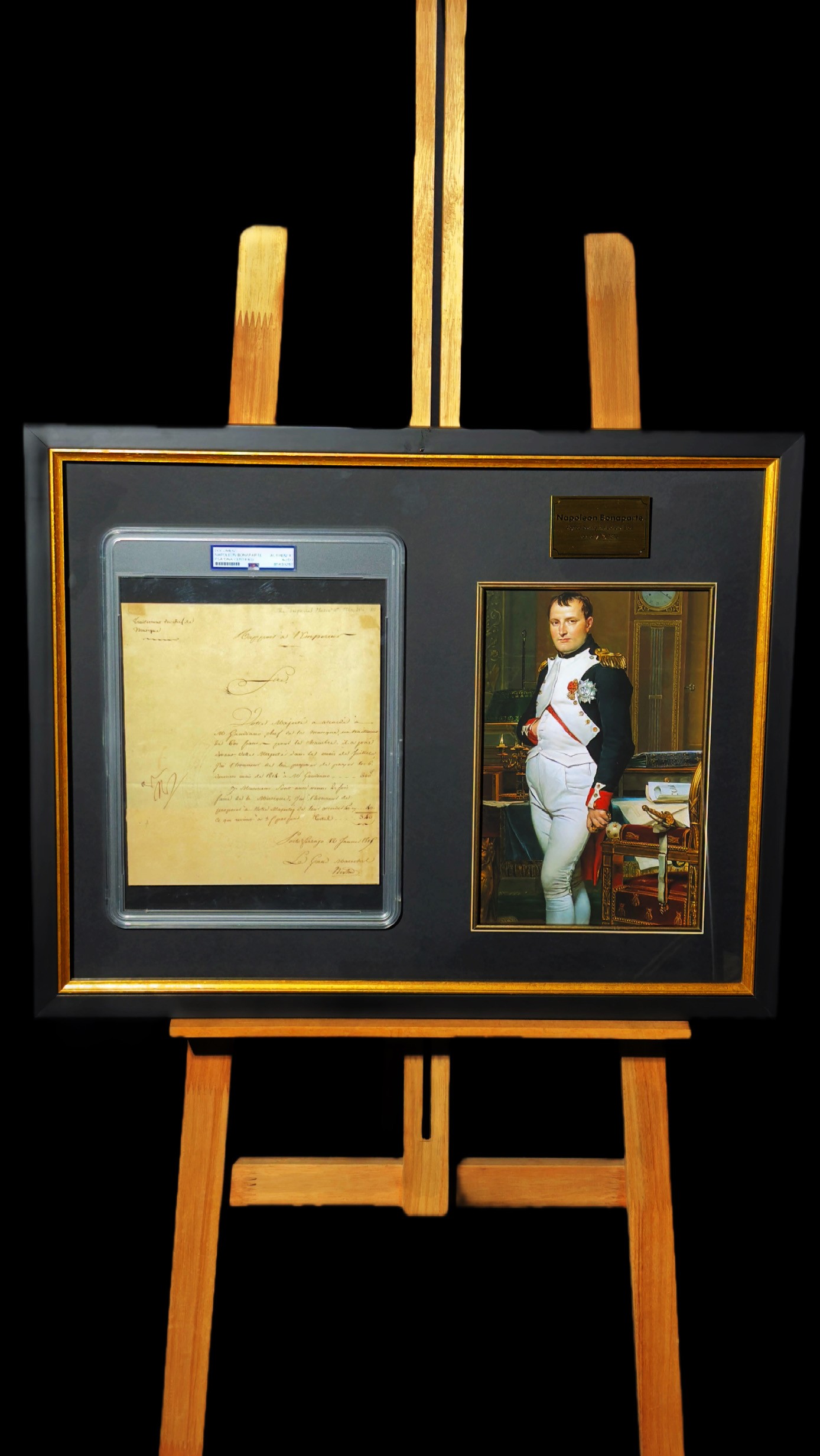 Napoleão Bonaparte autógrafo – documento histórico Ilha de Elba 1815, Napoleão Bonaparte