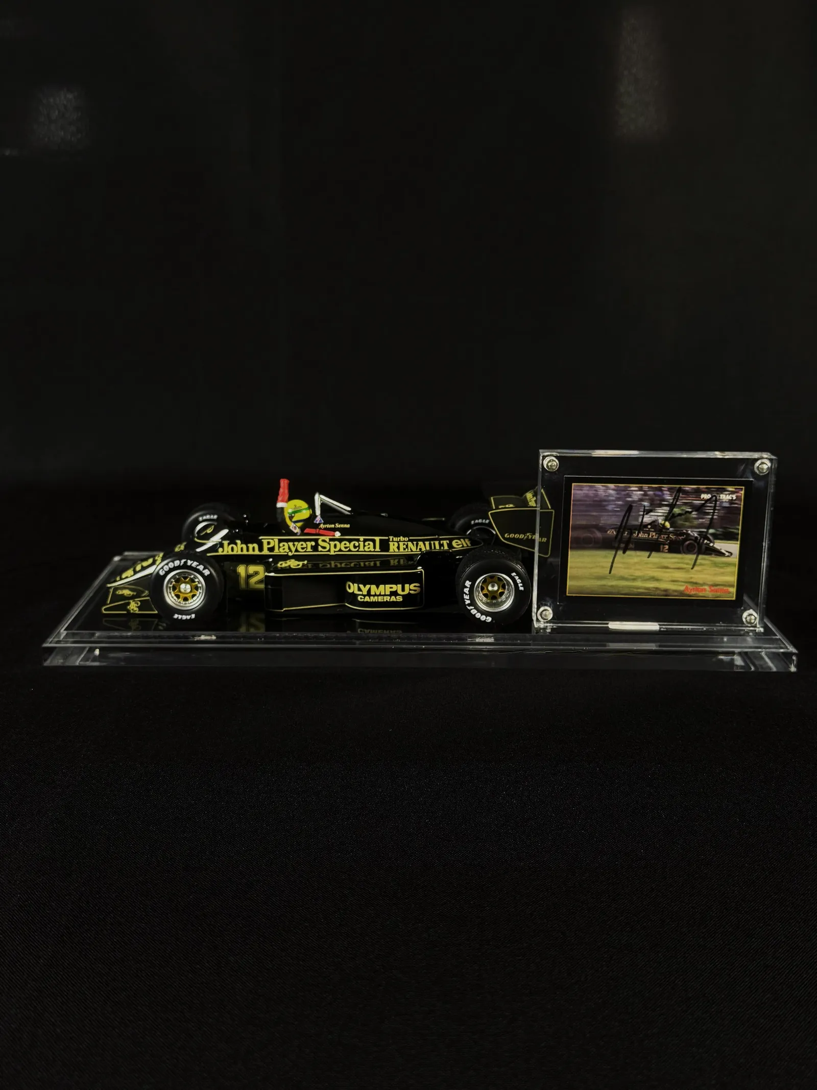 Ayrton Senna autógrafo – card, Ayrton Senna
