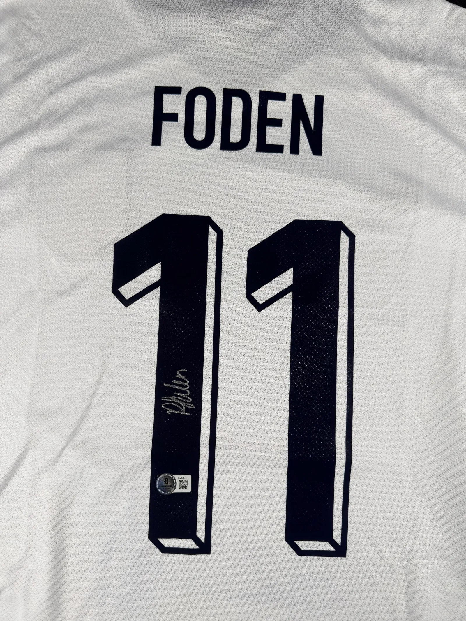 Phil Foden autógrafo – camisa Seleção Inglaterra, Phil Foden