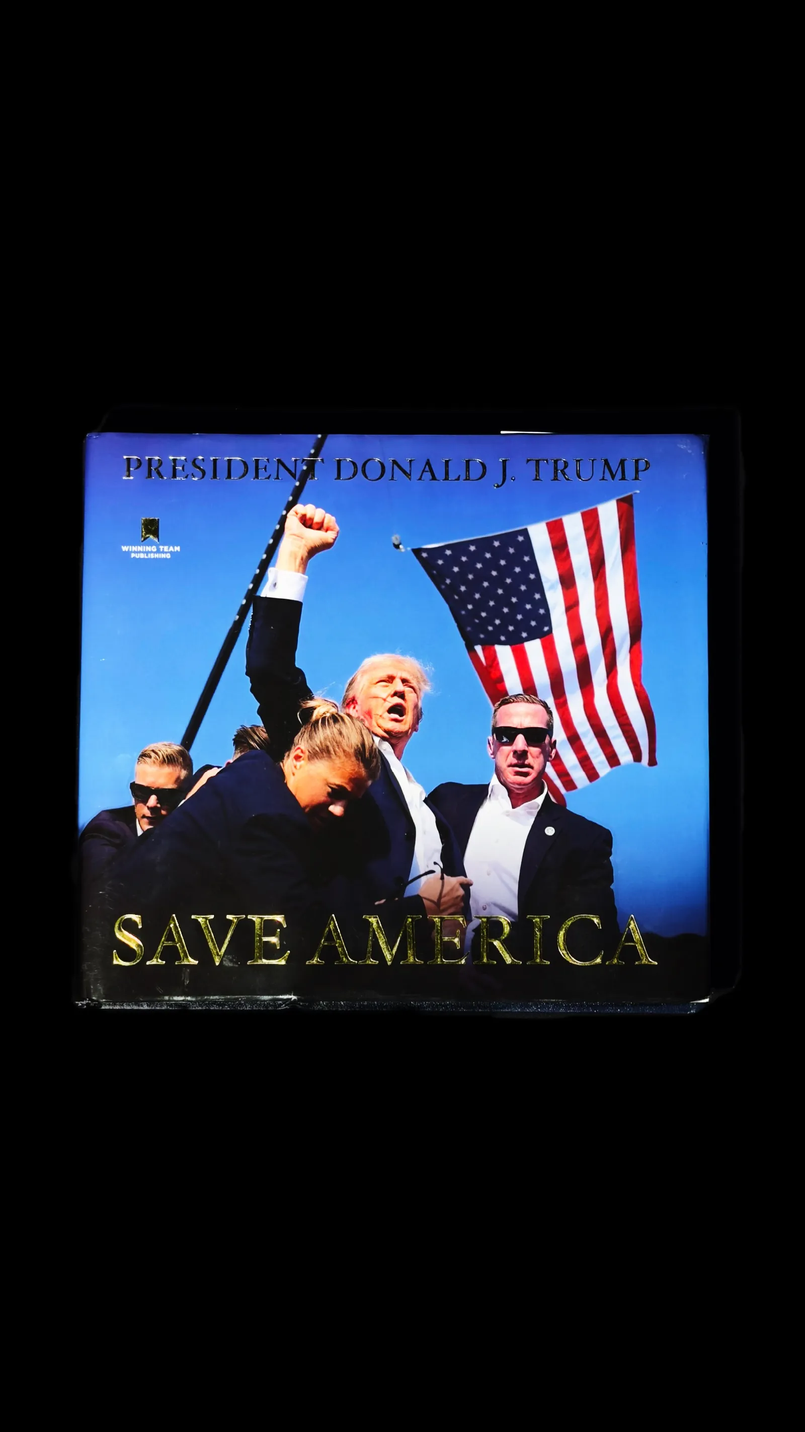 Donald J. Trump autógrafo – livro Save America, Donald J. Trump
