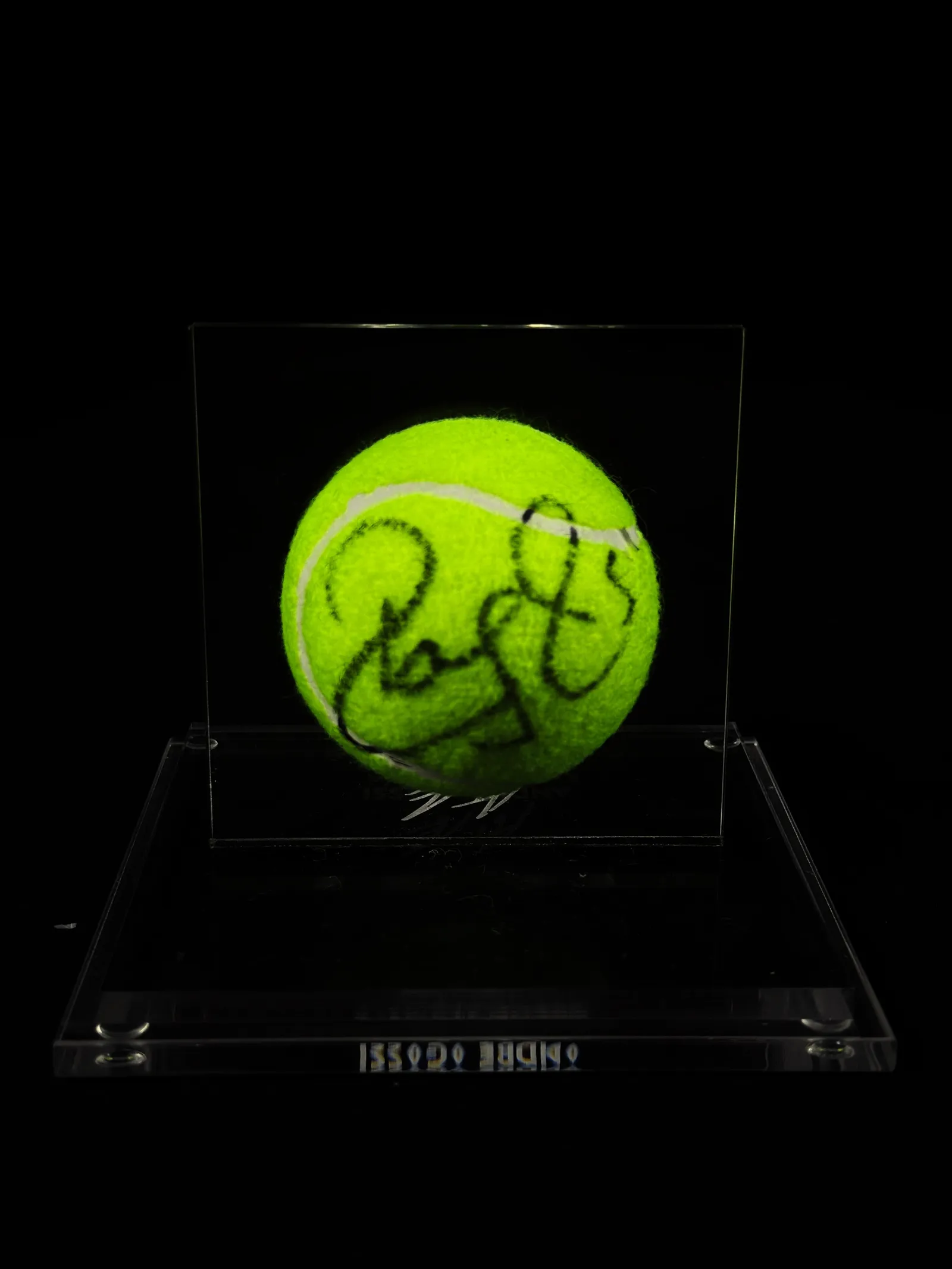 Roger Federer autógrafo – bola de tênis, Roger Federer