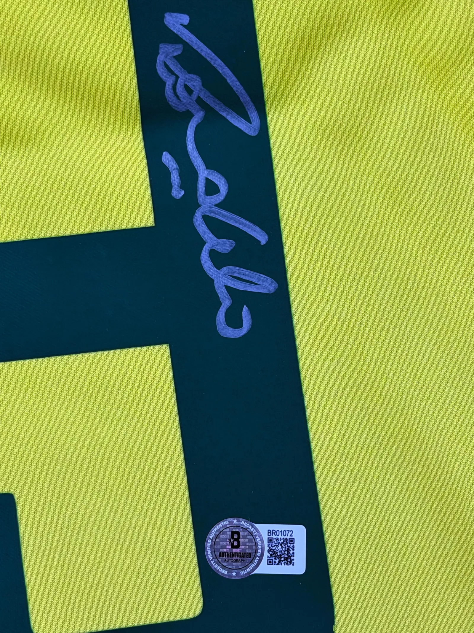 Ronaldo Nazário, "O Fenômeno" autógrafo – camisa amarela da Seleção Brasileira, Ronaldo Fenômeno