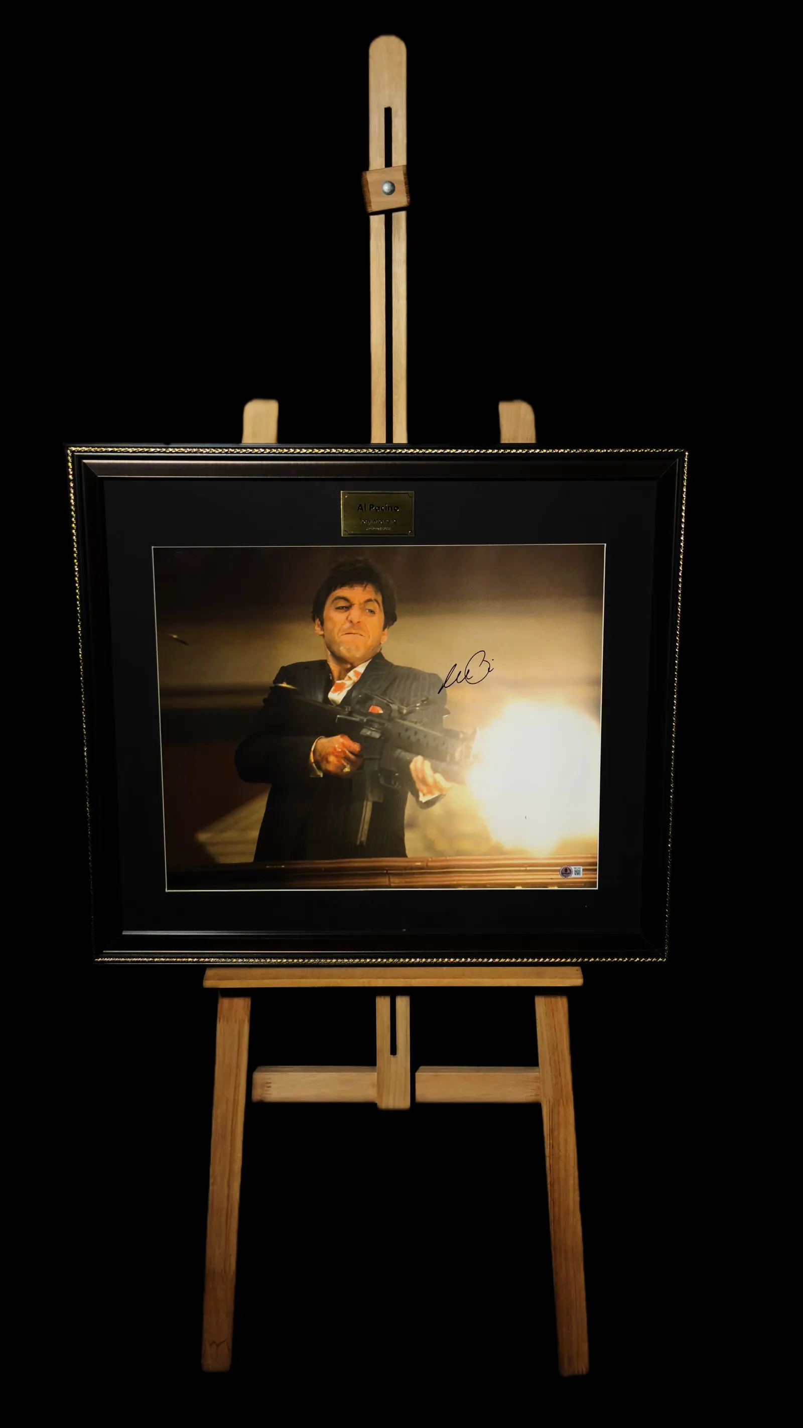 Al Pacino – fotografia emoldurada "Scarface" autografada, Al Pacino