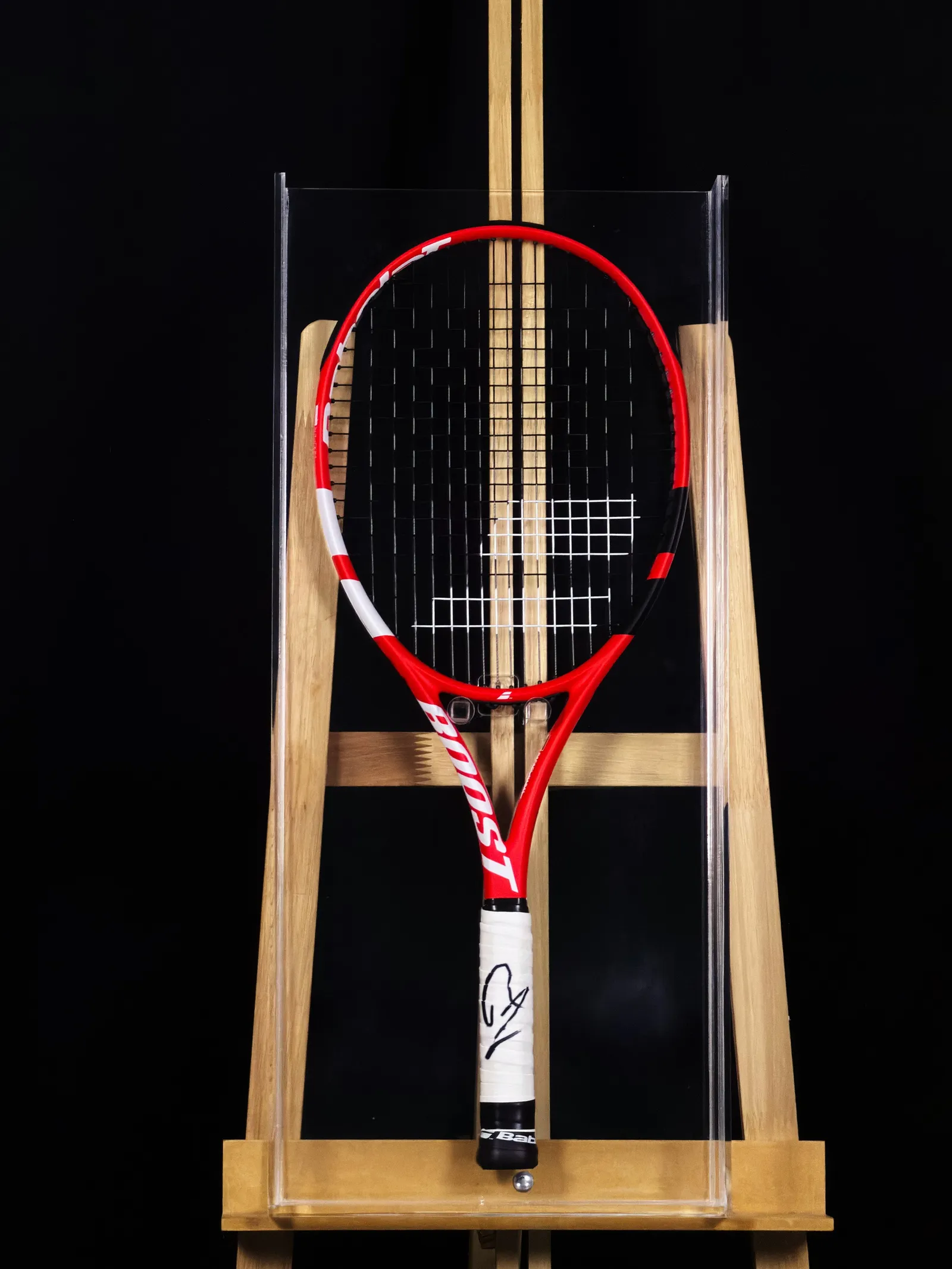 Rafael Nadal autógrafo – raquete de tênis, Rafael Nadal