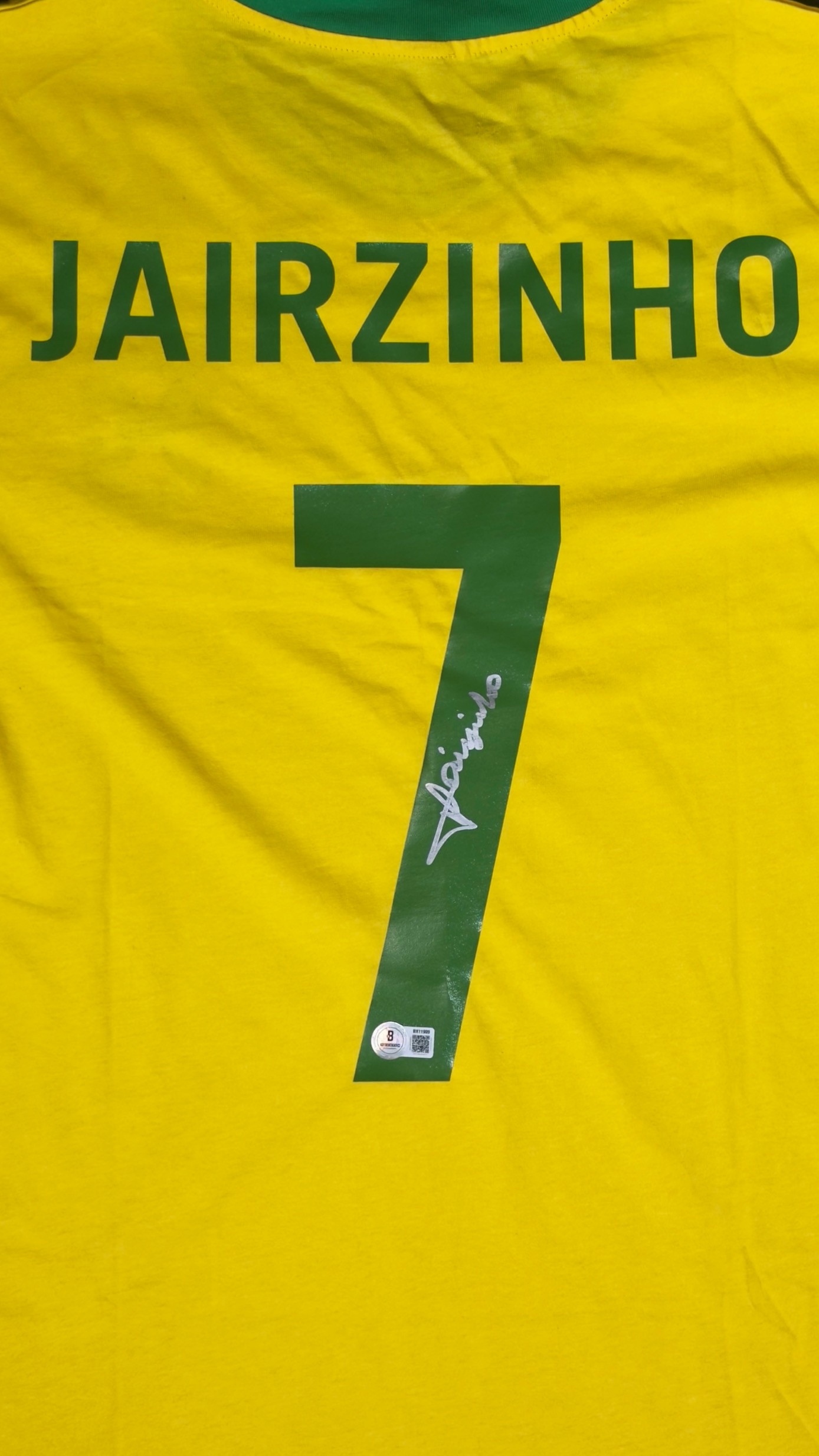 Jairzinho autógrafo – camisa Brasil retrô, Jairzinho