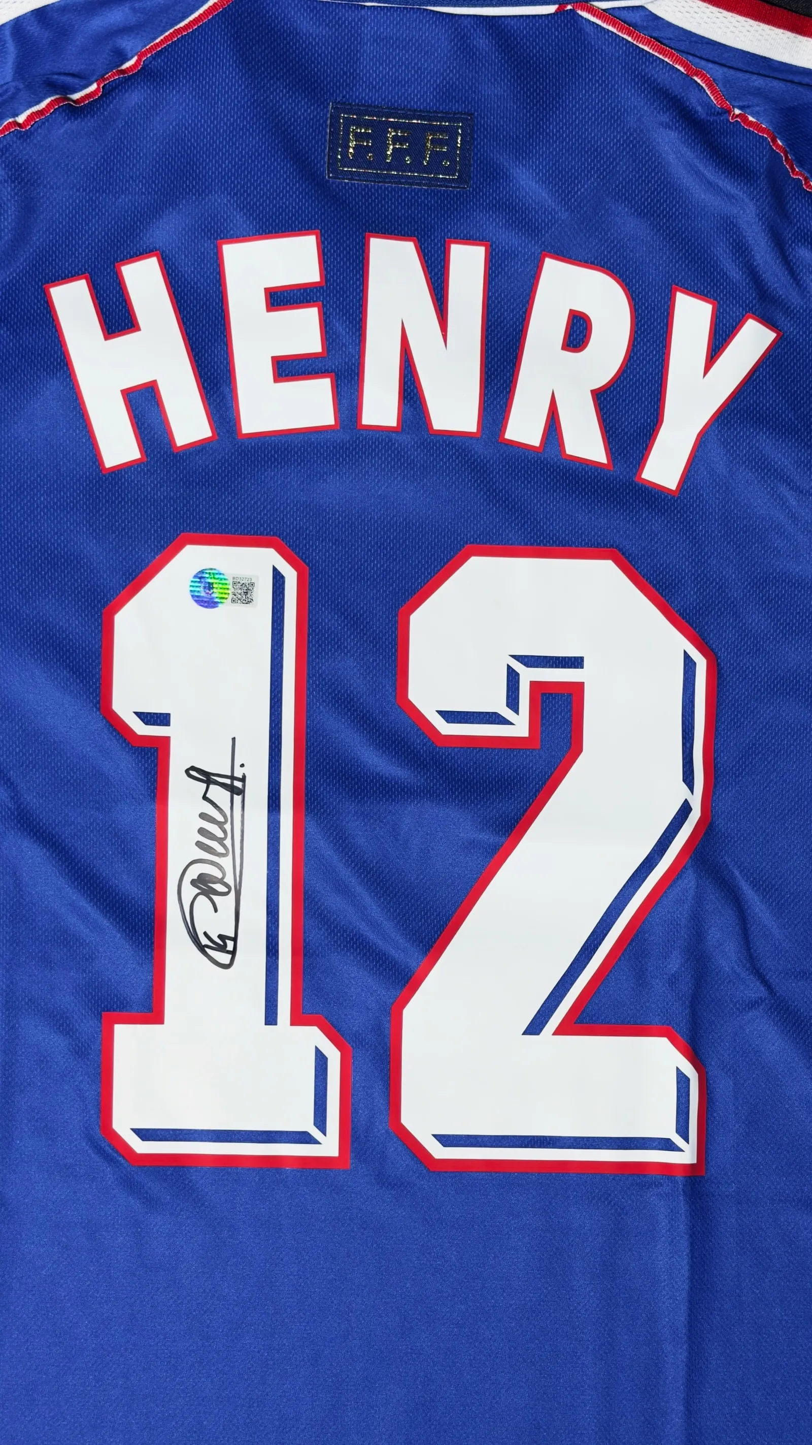 Thierry Henry autógrafo – camisa França 1998, Thierry Henry