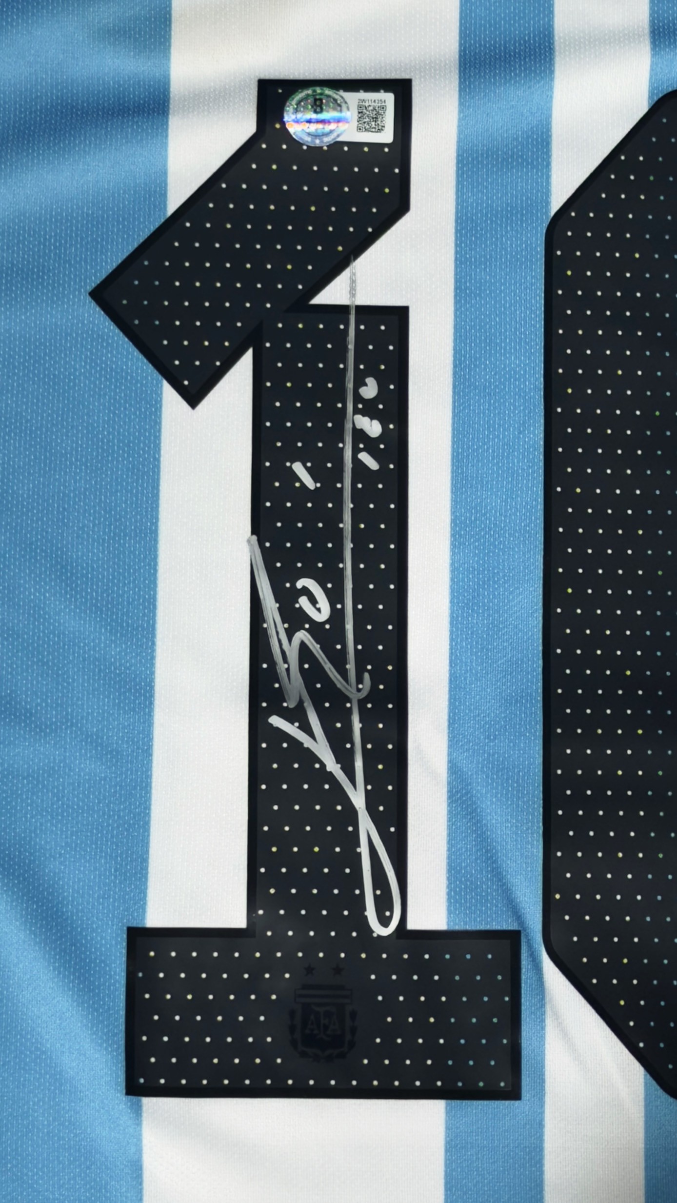 Lionel Messi autógrafo – camisa da Argentina, Lionel Messi