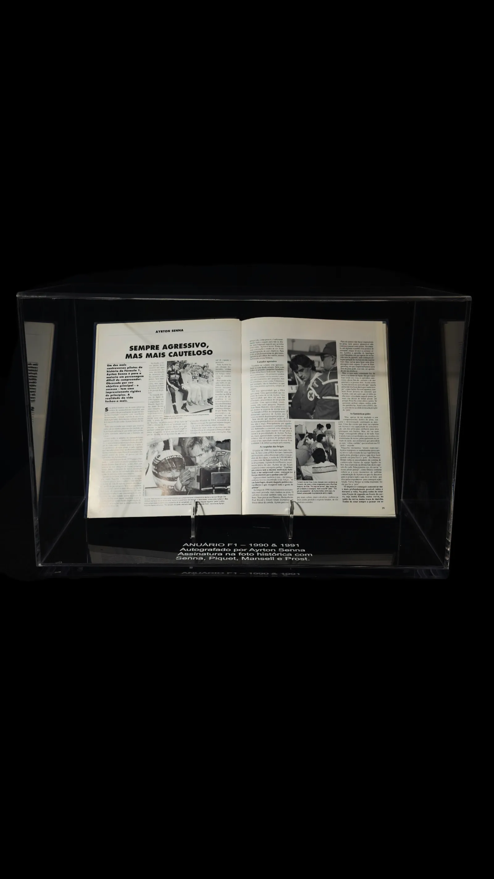 Ayrton Senna autógrafo – anuário F1 1990 & 1991, Ayrton Senna