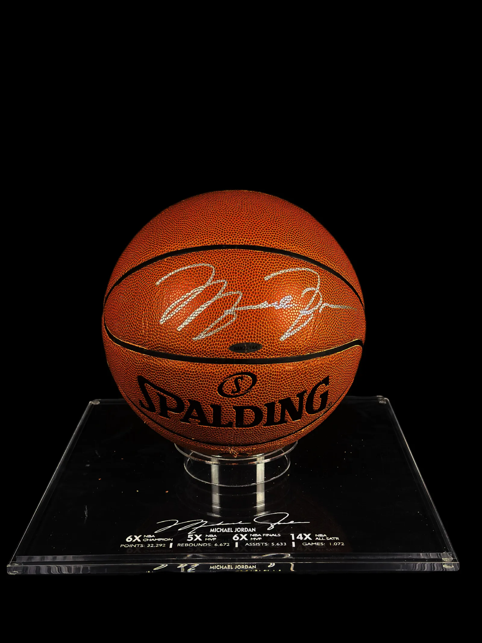 Michael Jordan autógrafo – bola de basquetebol, Michael Jordan