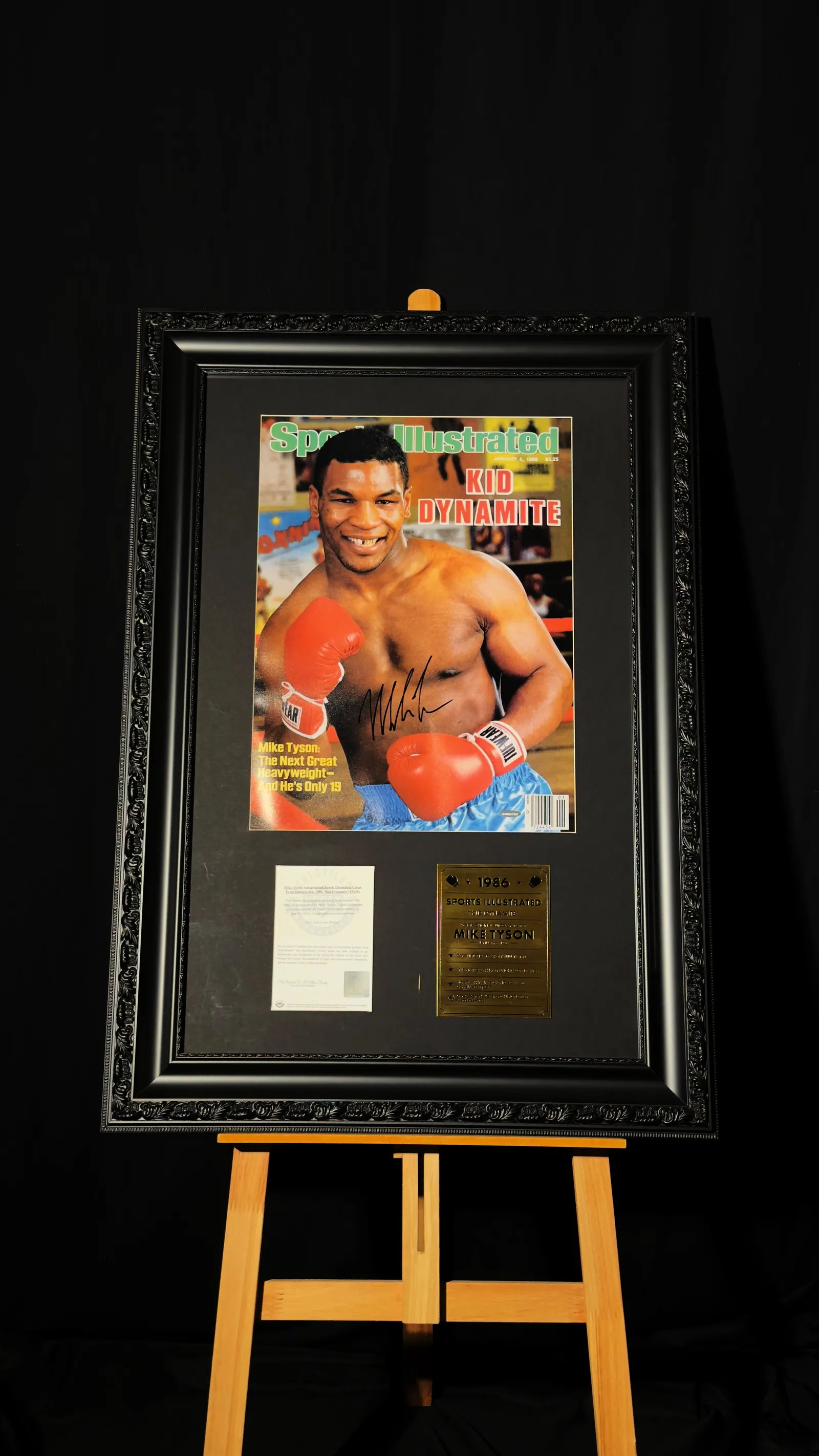 Mike Tyson autógrafo – capa Sports Illustrated 1986 emoldurada, Mike Tyson