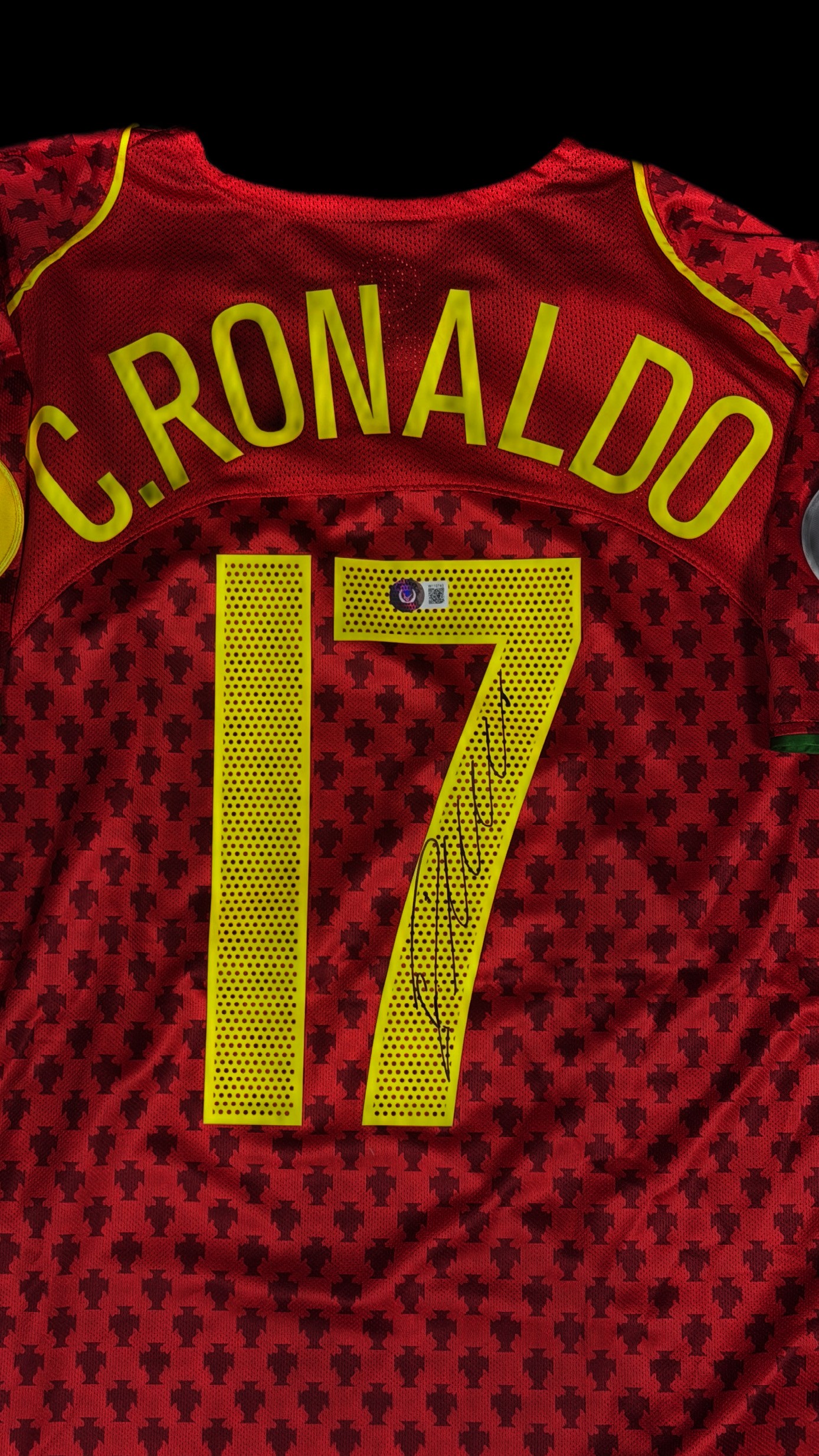 Cristiano Ronaldo autógrafo – camisa Seleção Portuguesa 2004, Cristiano Ronaldo