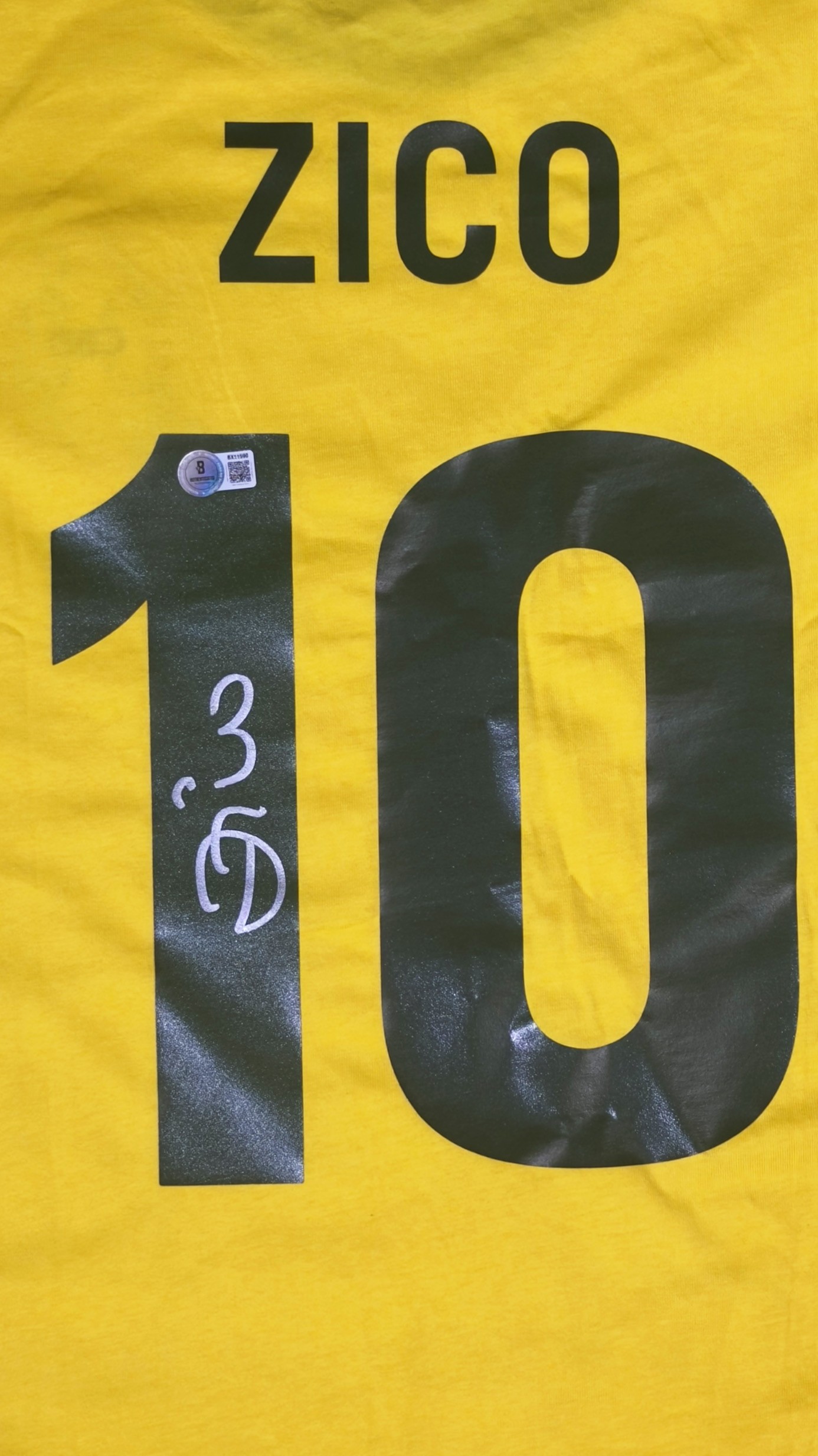 Zico autógrafo – camisa Brasil retrô, Zico