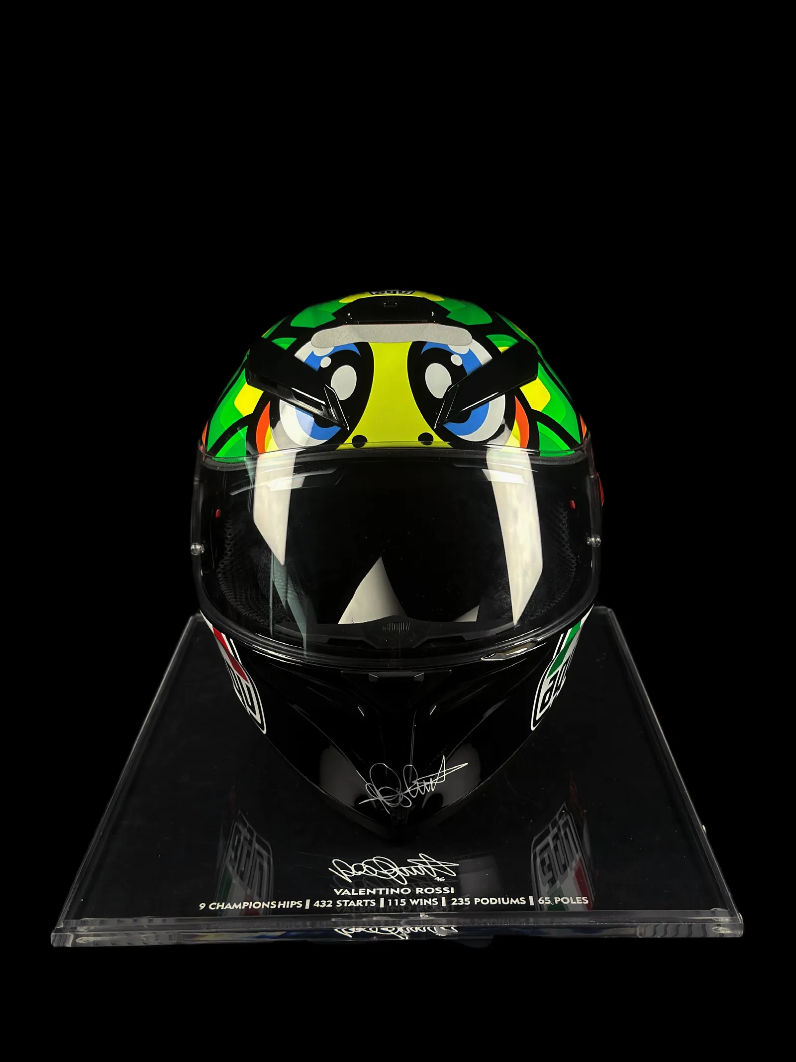 Valentino Rossi autógrafo – capacete "Soleluna", Valentino Rossi