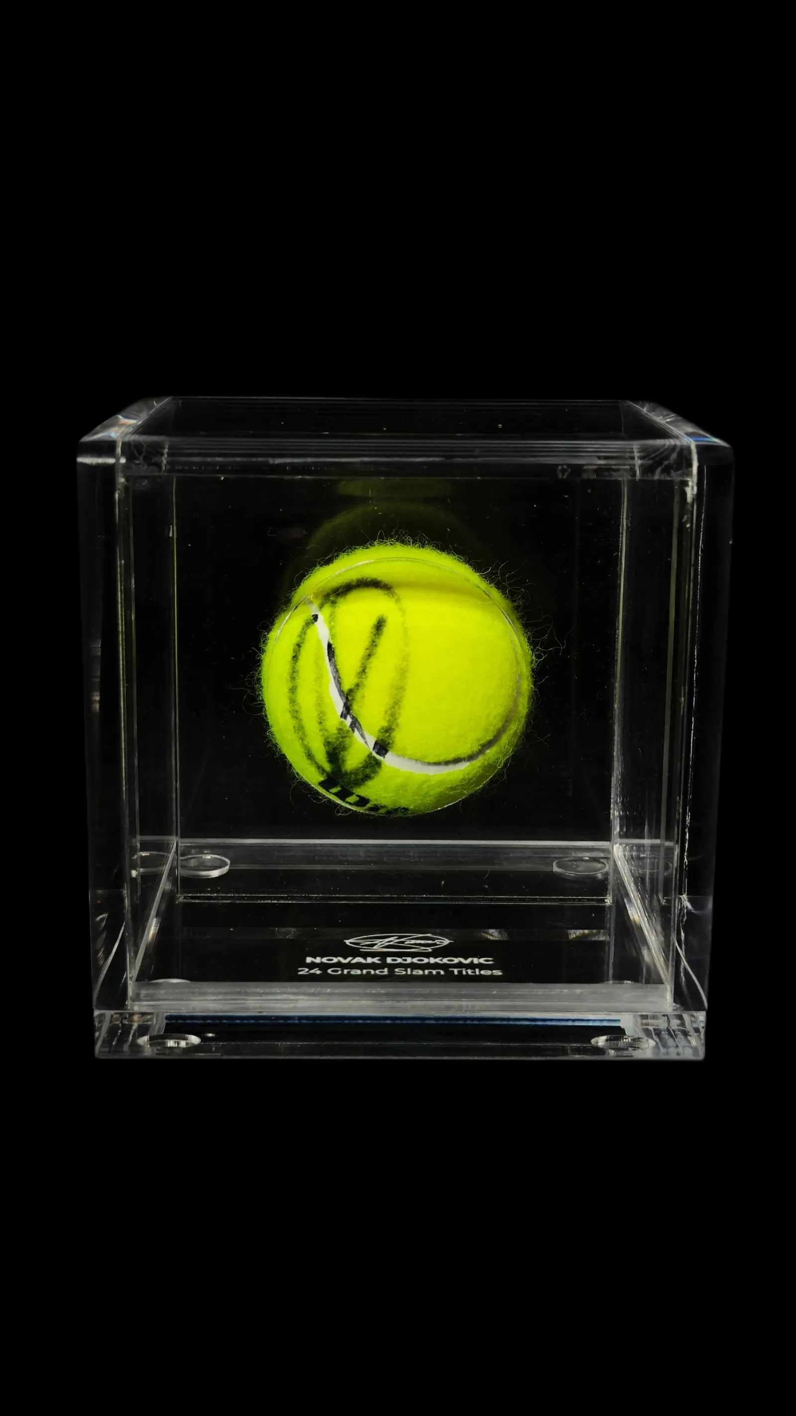 Novak Djokovic autógrafo – bola de tênis, Novak Djokovic