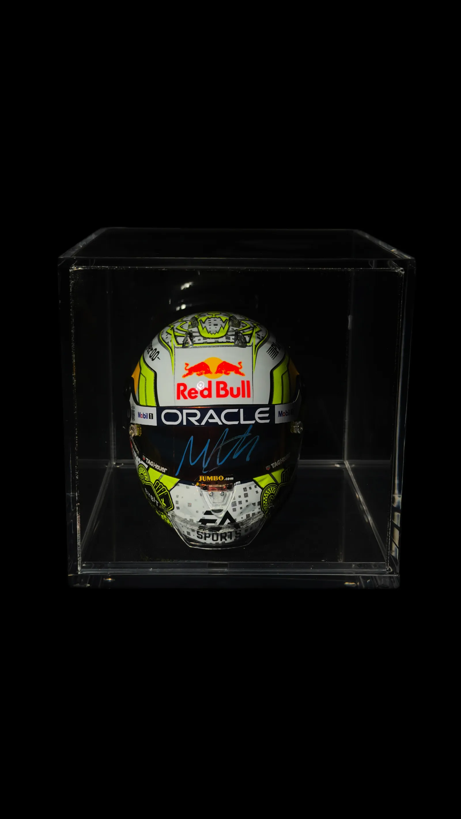 Max Verstappen autógrafo – mini capacete Las Vegas GP 2023, Max Verstappen