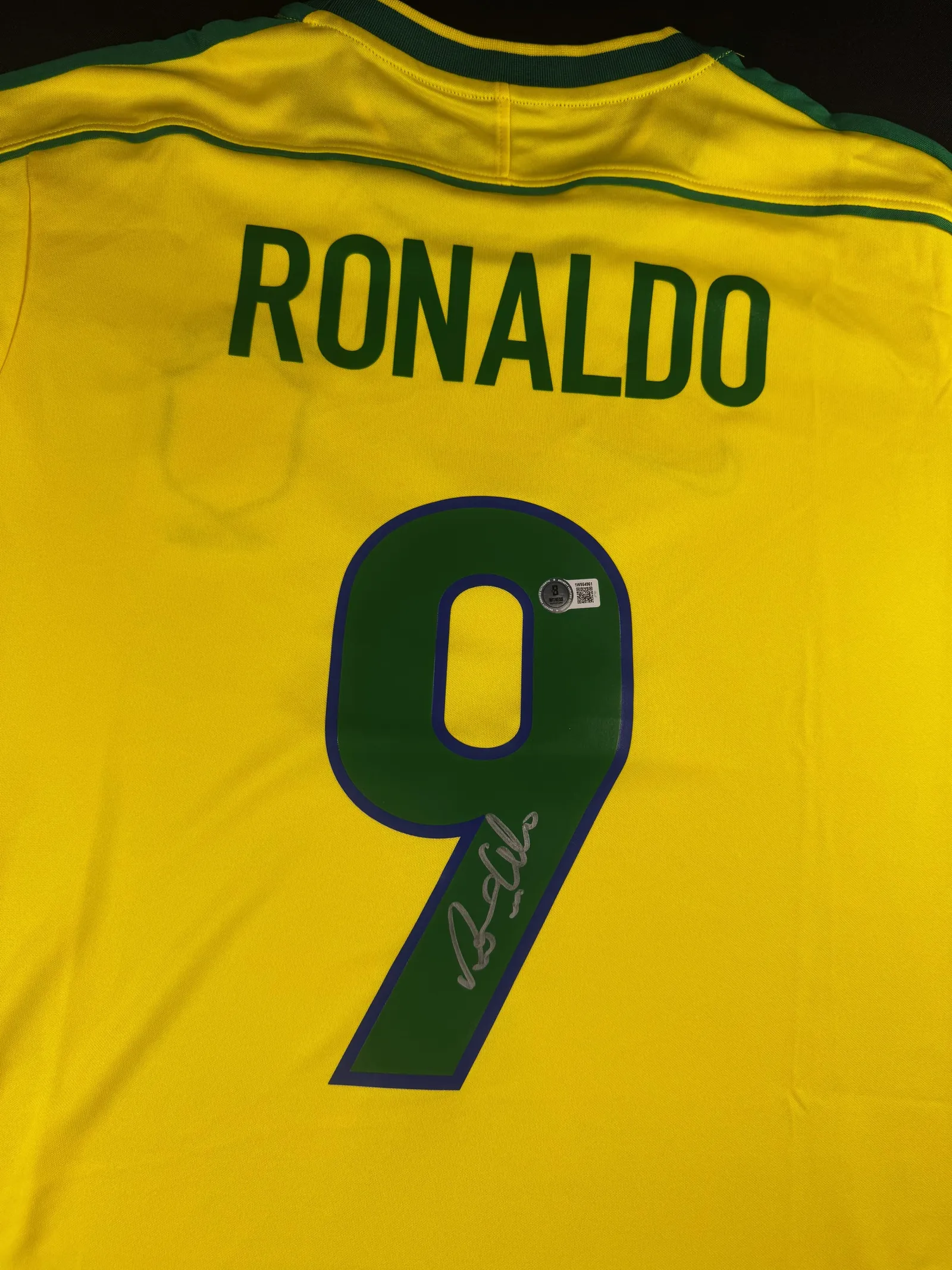 Ronaldo Nazário, "O Fenômeno" autógrafo – camisa amarela da Seleção Brasileira, Ronaldo Fenômeno