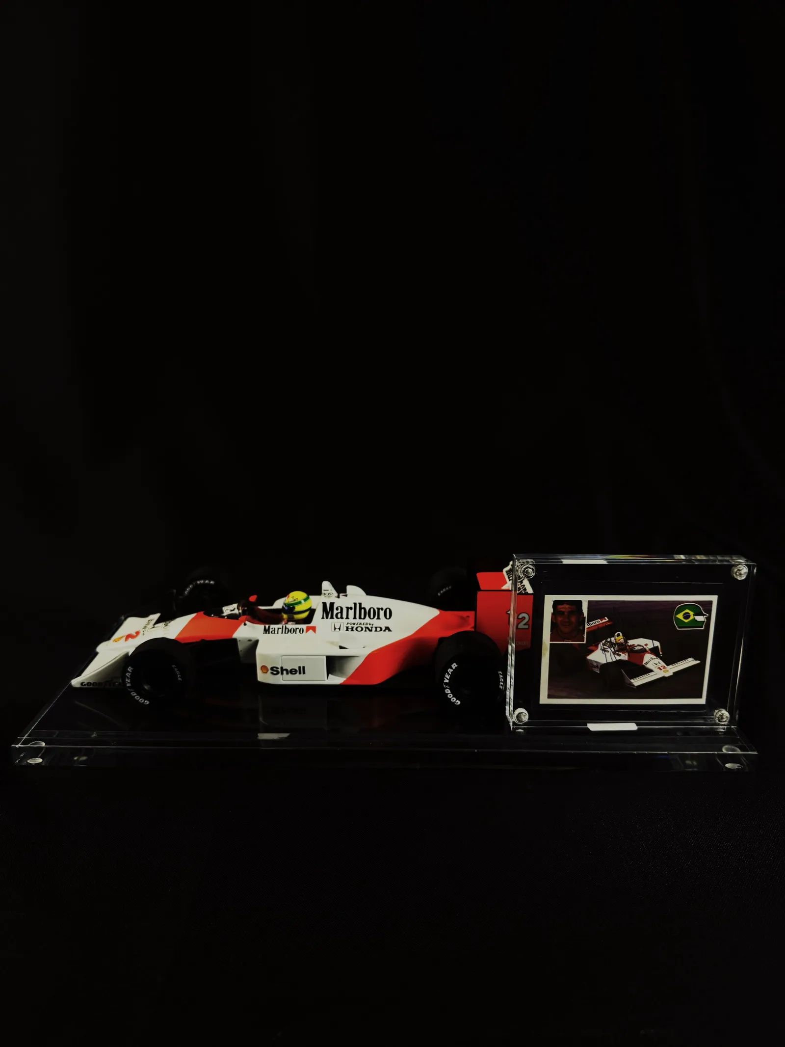Ayrton Senna autógrafo – card, Ayrton Senna