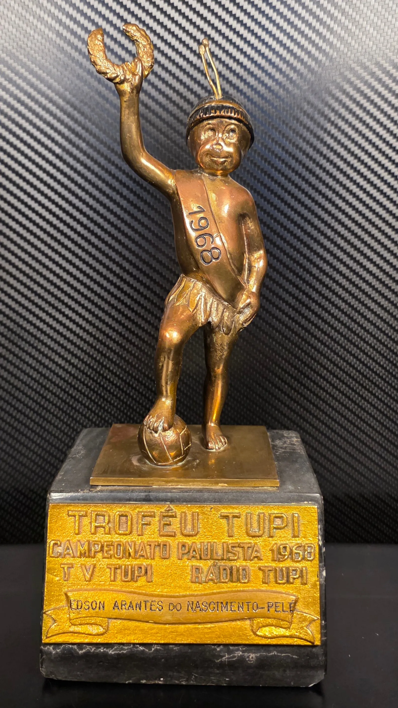 Rei Pelé – troféu, campeão Paulista 1968, Pelé