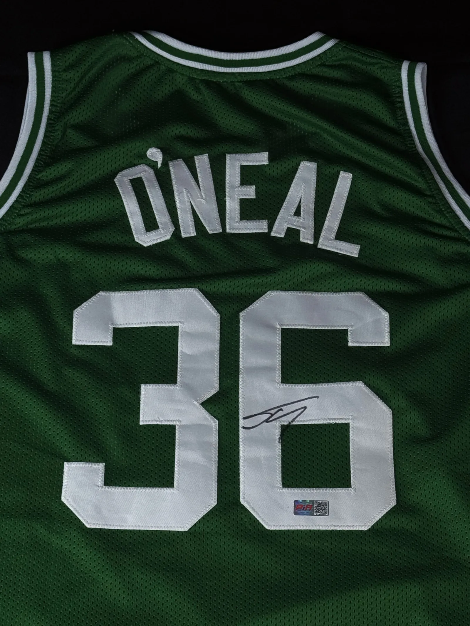 Shaquille O'Neal autógrafo – camisa de basquetebol da lendária equipe do Celtics, Shaquille O'Neal