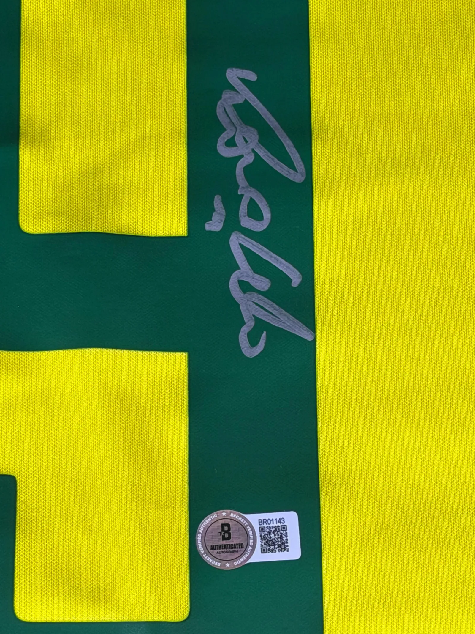 Ronaldo Nazário, "O Fenômeno" autógrafo – camisa amarela da Seleção Brasileira, Ronaldo Fenômeno
