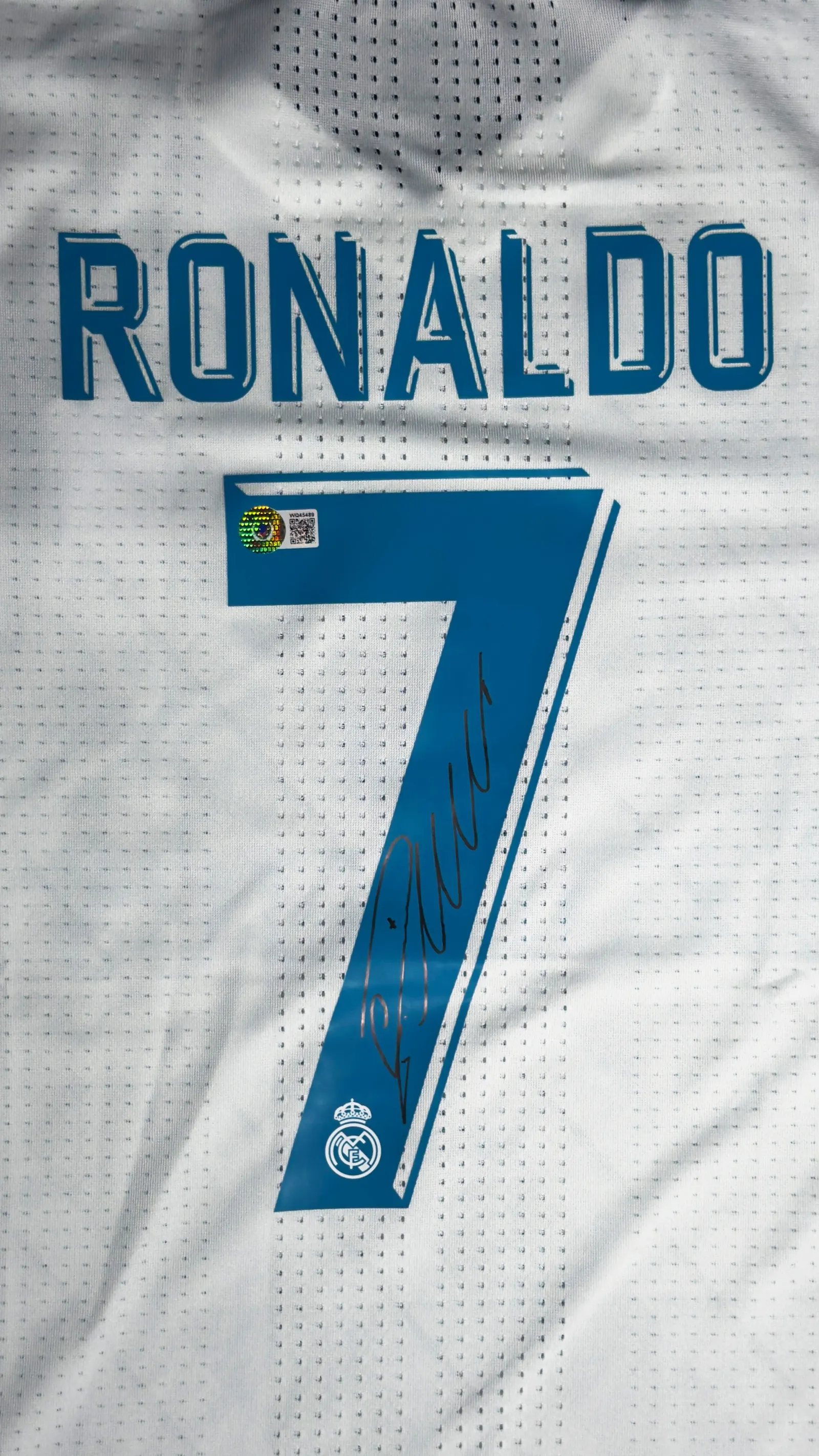 Cristiano Ronaldo autógrafo – Camisa Real Madrid final Champions League, Cristiano Ronaldo