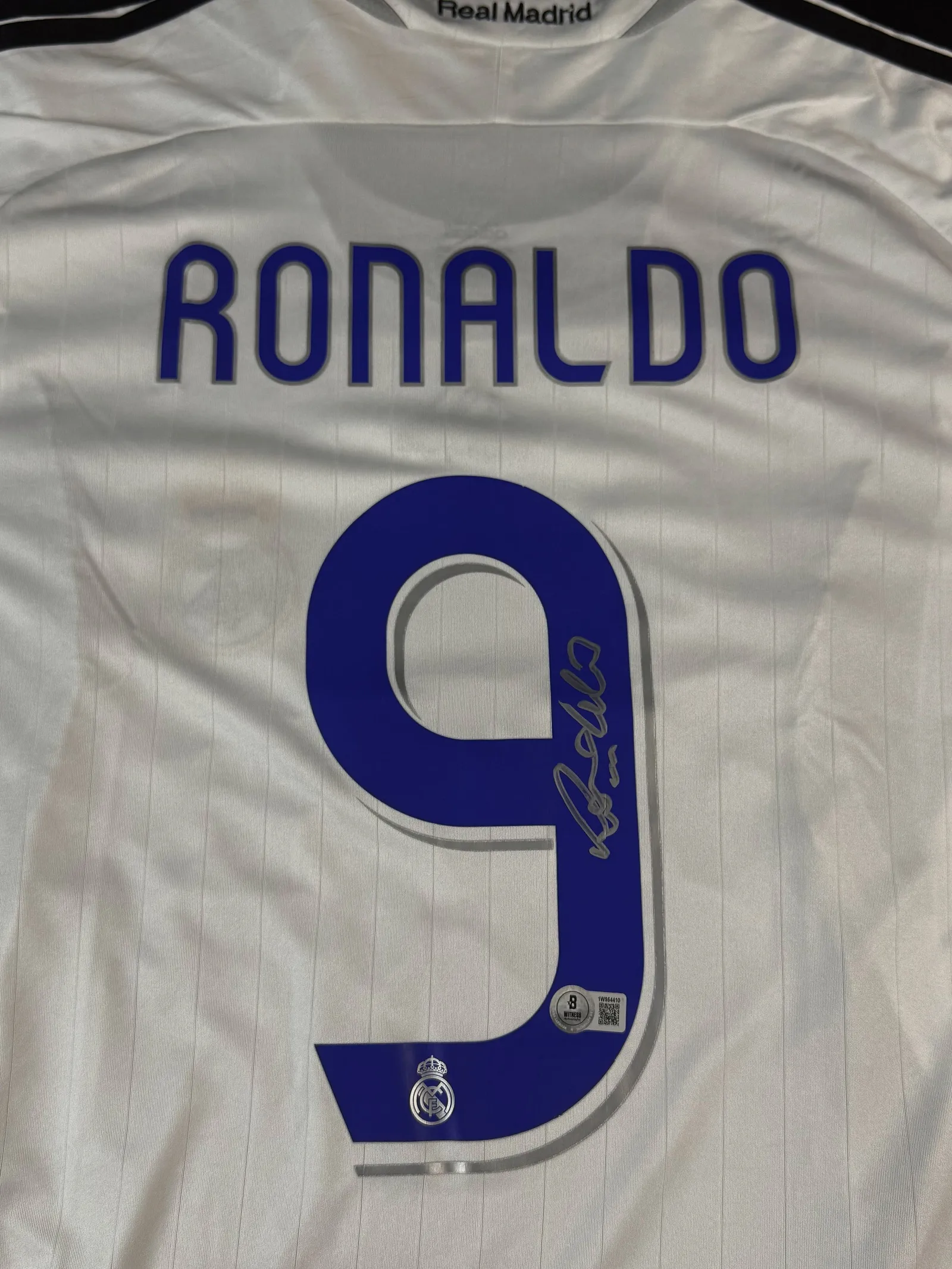 Ronaldo Nazário, "O Fenômeno" autógrafo – camisa Real Madrid, Ronaldo Fenômeno