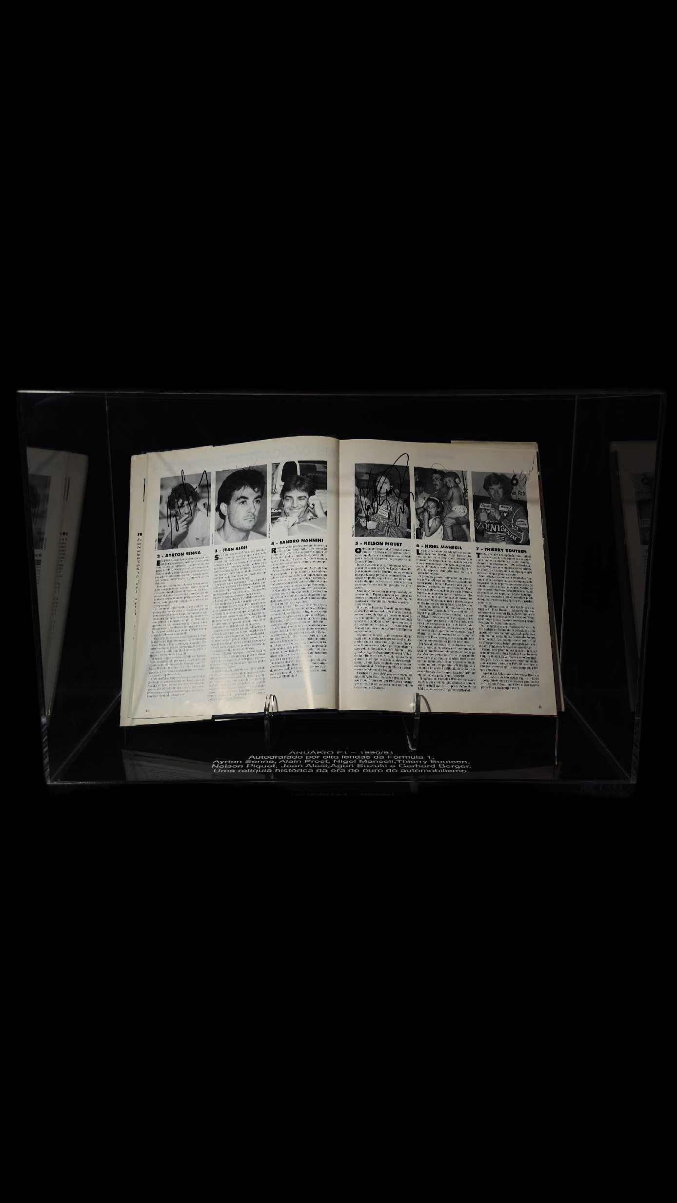 Ayrton Senna e ícones da Fórmula 1 autógrafos – anuário 1990/91, Ayrton Senna