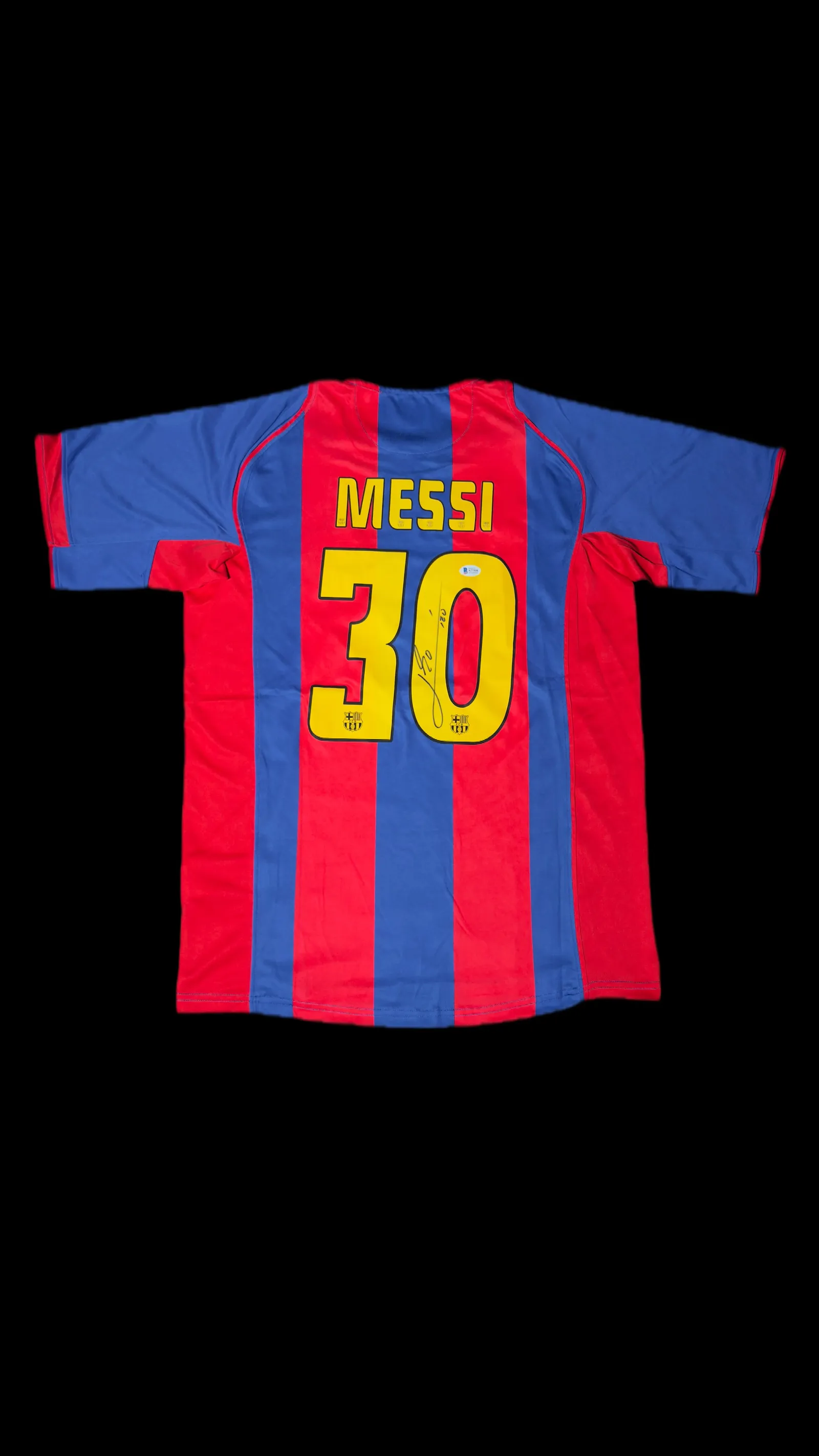 Lionel Messi autógrafo – camisa FC Barcelona nº 30, Lionel Messi