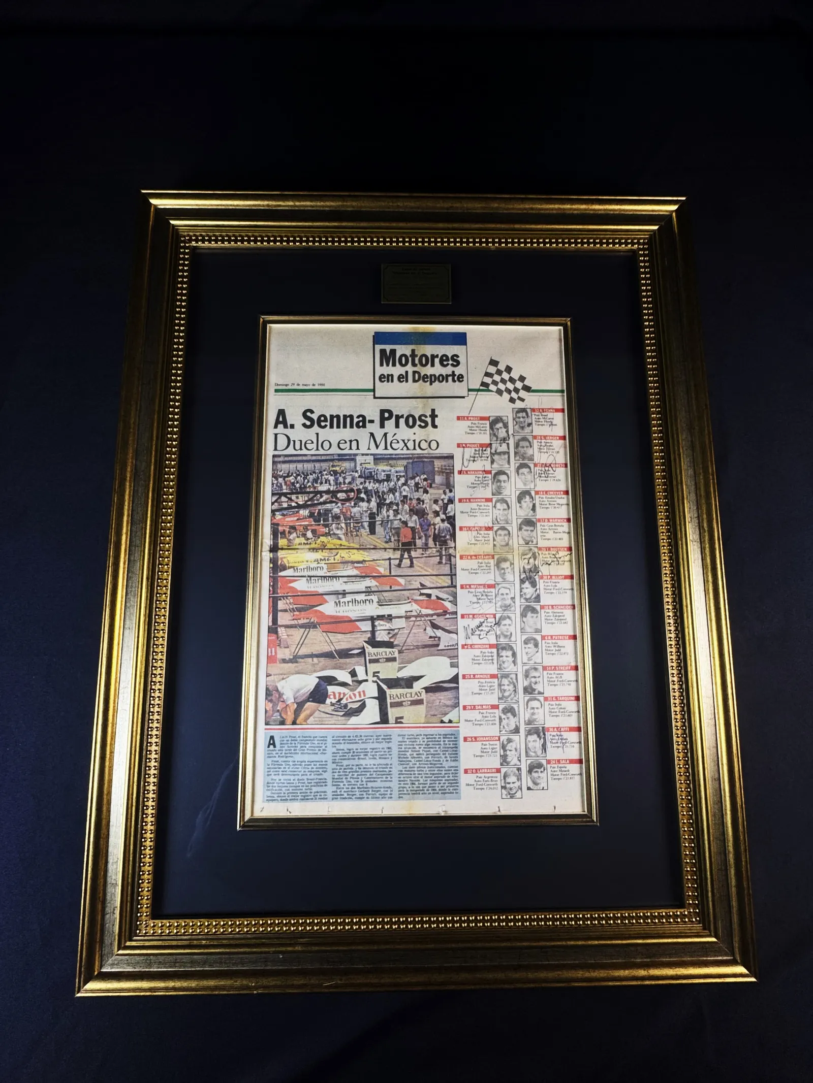 Ayrton Senna & lendas autógrafos – “Duelo En México”, Ayrton Senna