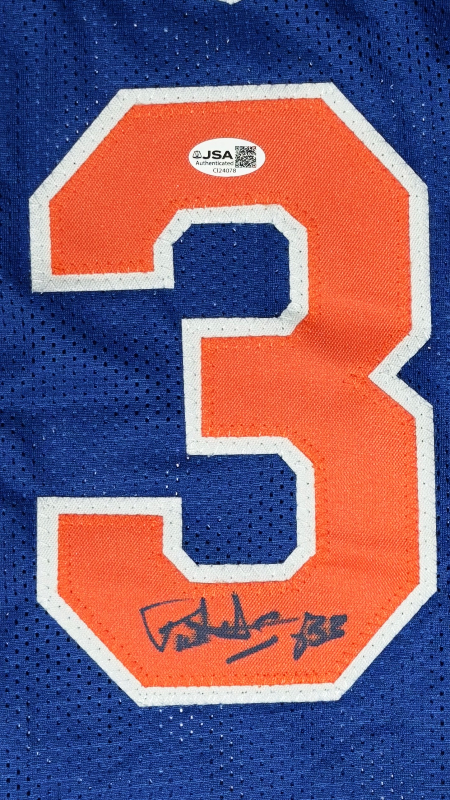 Patrick Ewing autógrafo – jersey do New York Knicks, Patrick Ewing