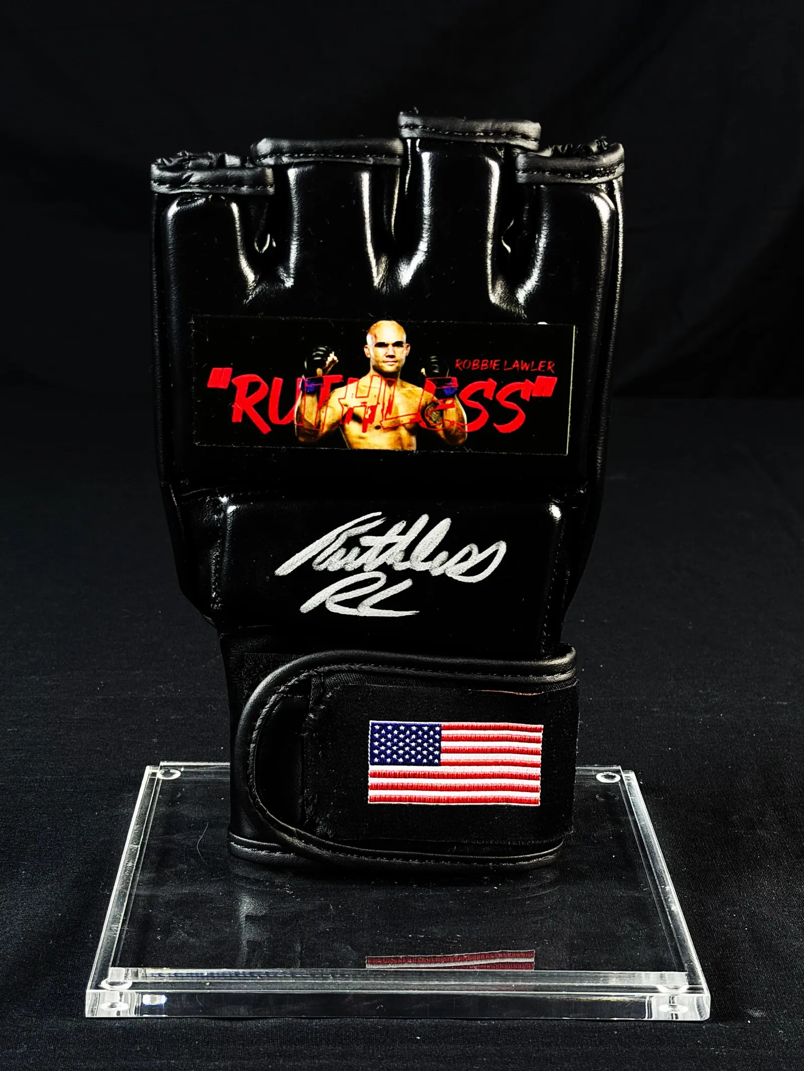 Robbie "Ruthless" Lawler autógrafo – luva de MMA, Robbie Lawler