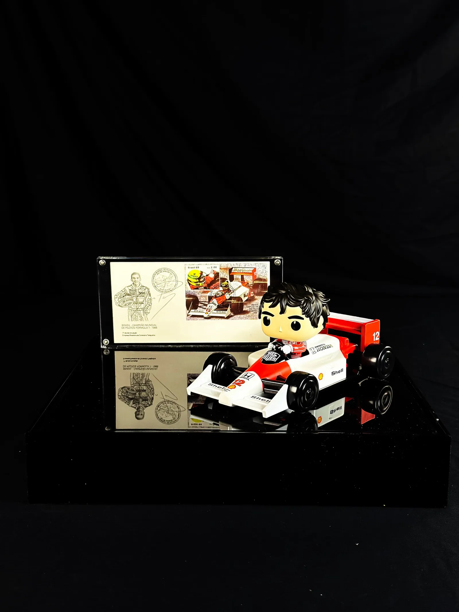 Ayrton Senna autógrafo – selo comemorativo Correios 1988, Ayrton Senna