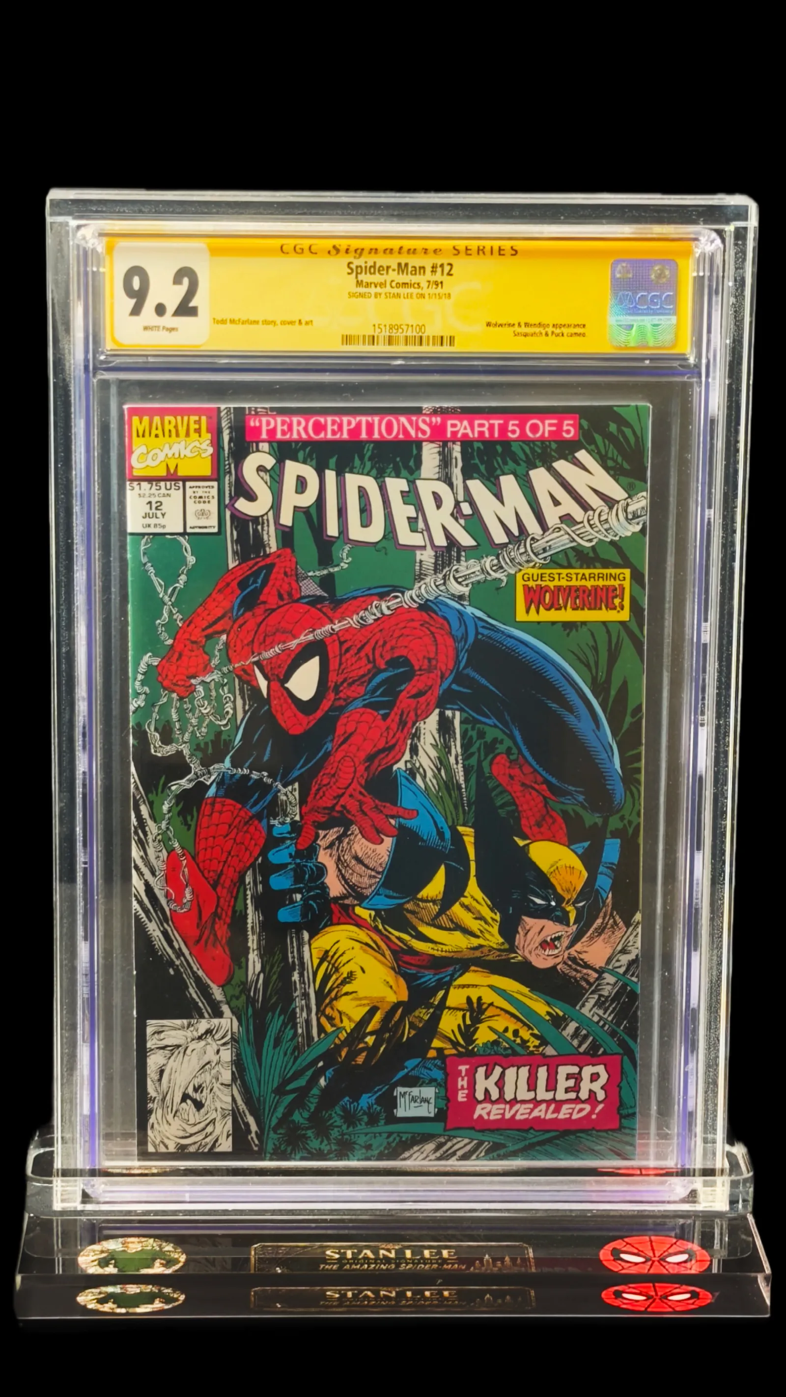 Stan Lee autógrafo – Spider-Man #12 CGC 9.2, Stan Lee