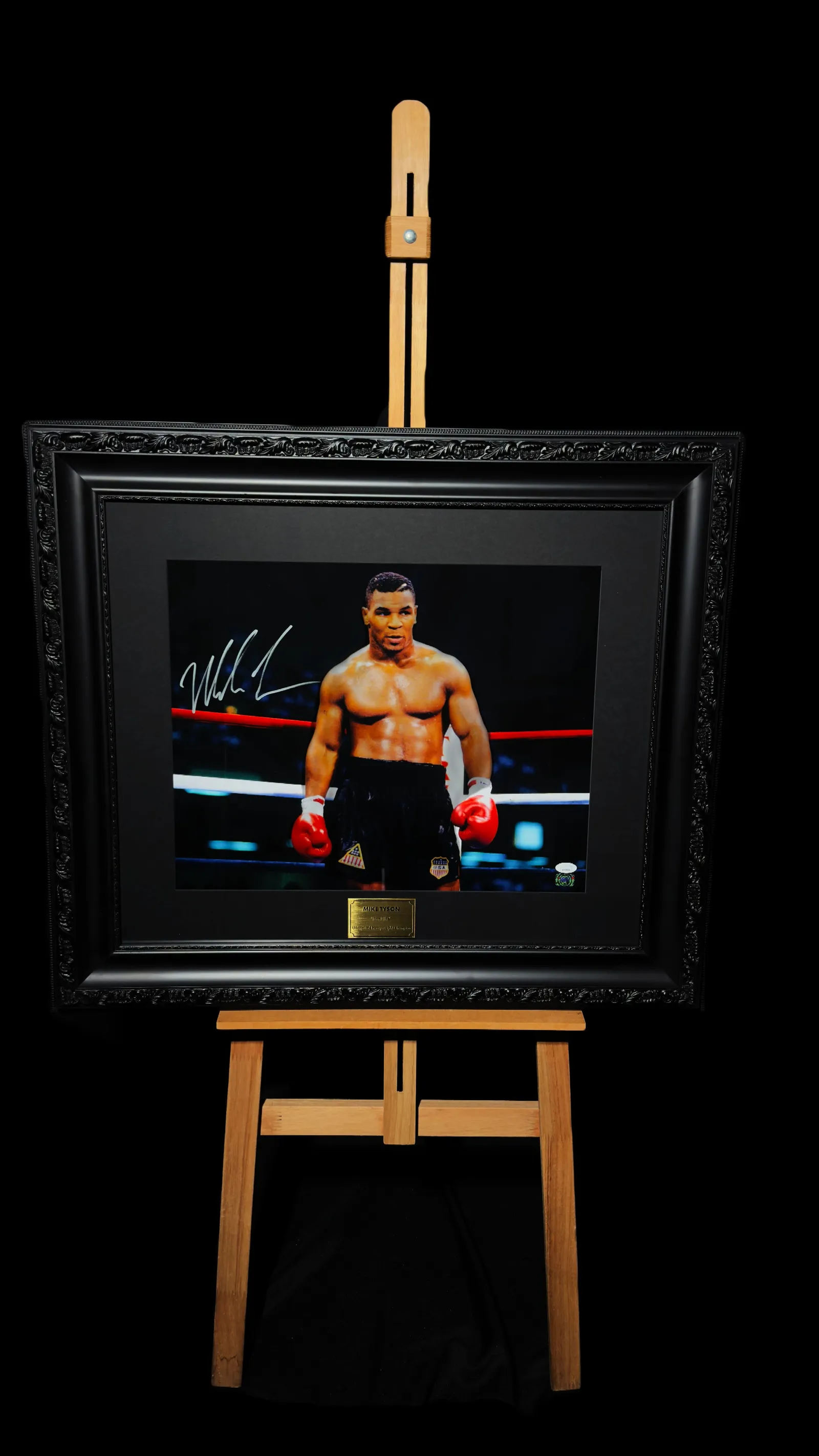 Mike Tyson autógrafo – fotografia emoldurada, Mike Tyson