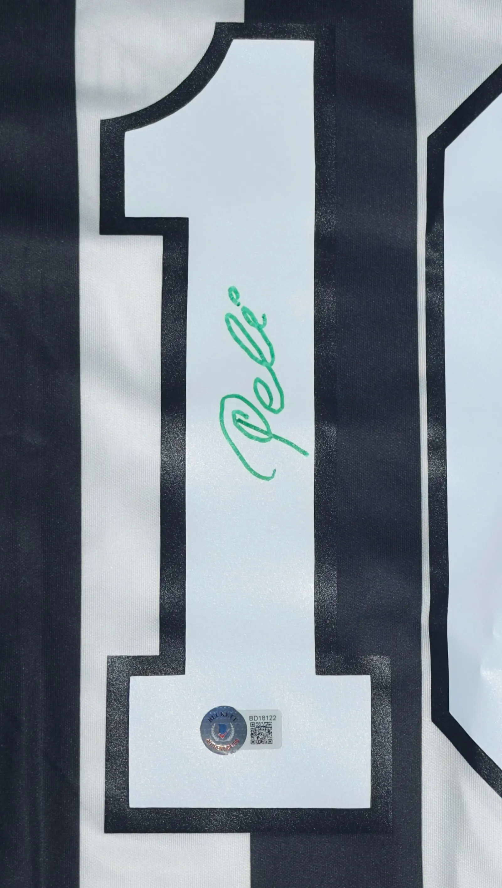 Pelé autógrafo – camisa do Santos, Pelé