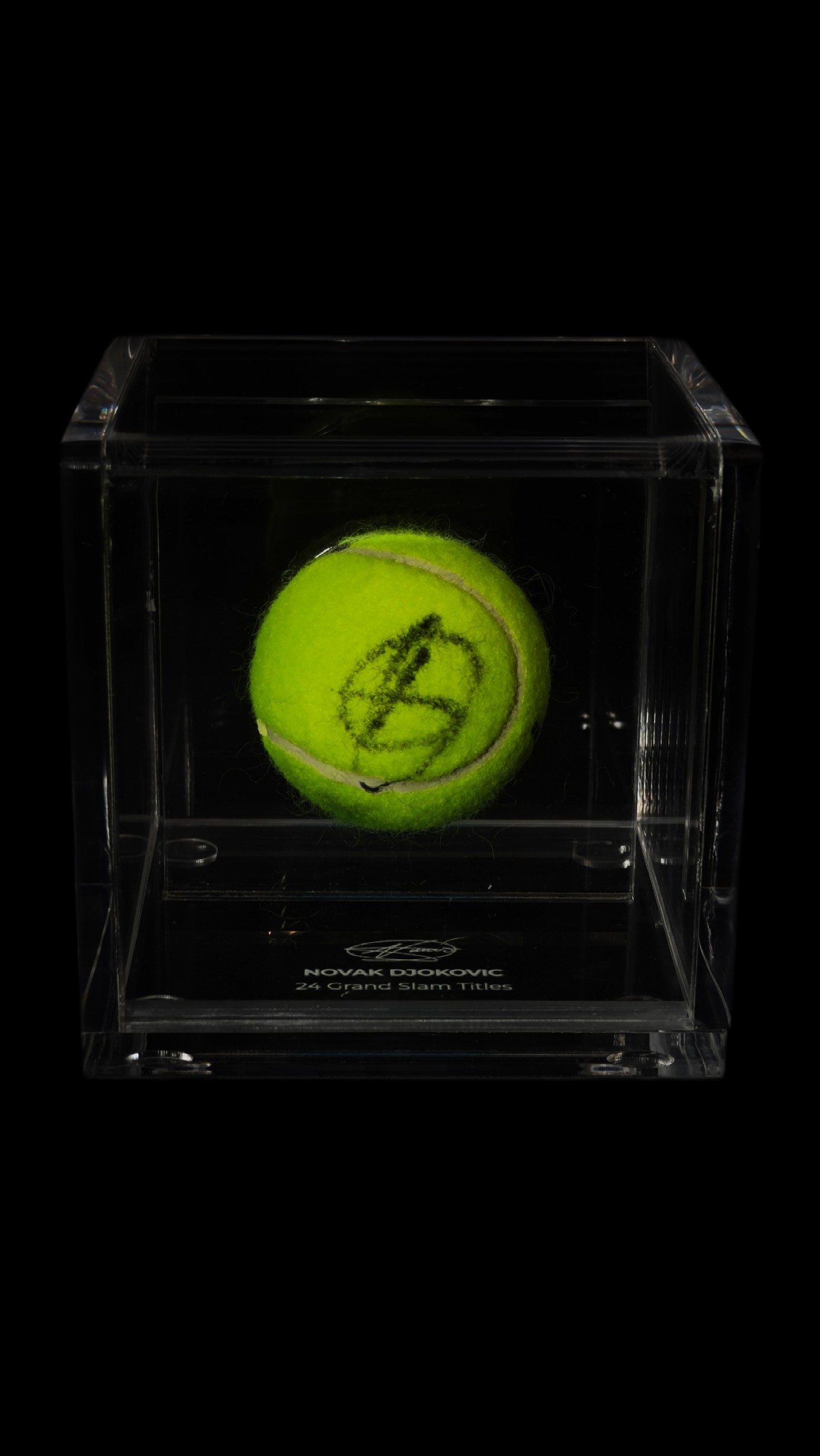 Novak Djokovic autógrafo – bola de tênis, Novak Djokovic