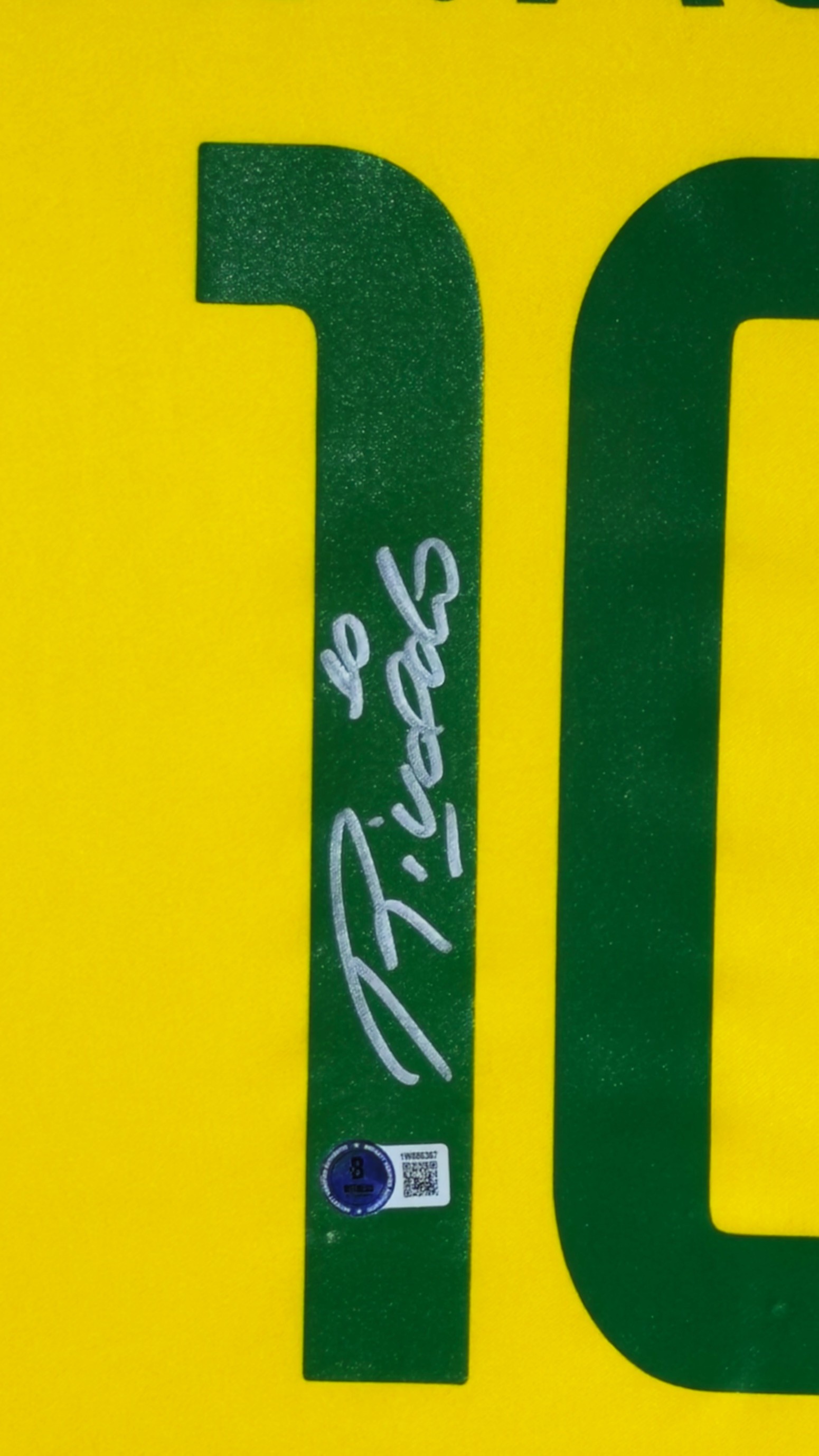 Rivaldo autógrafo – camisa Brasil 2002, Rivaldo