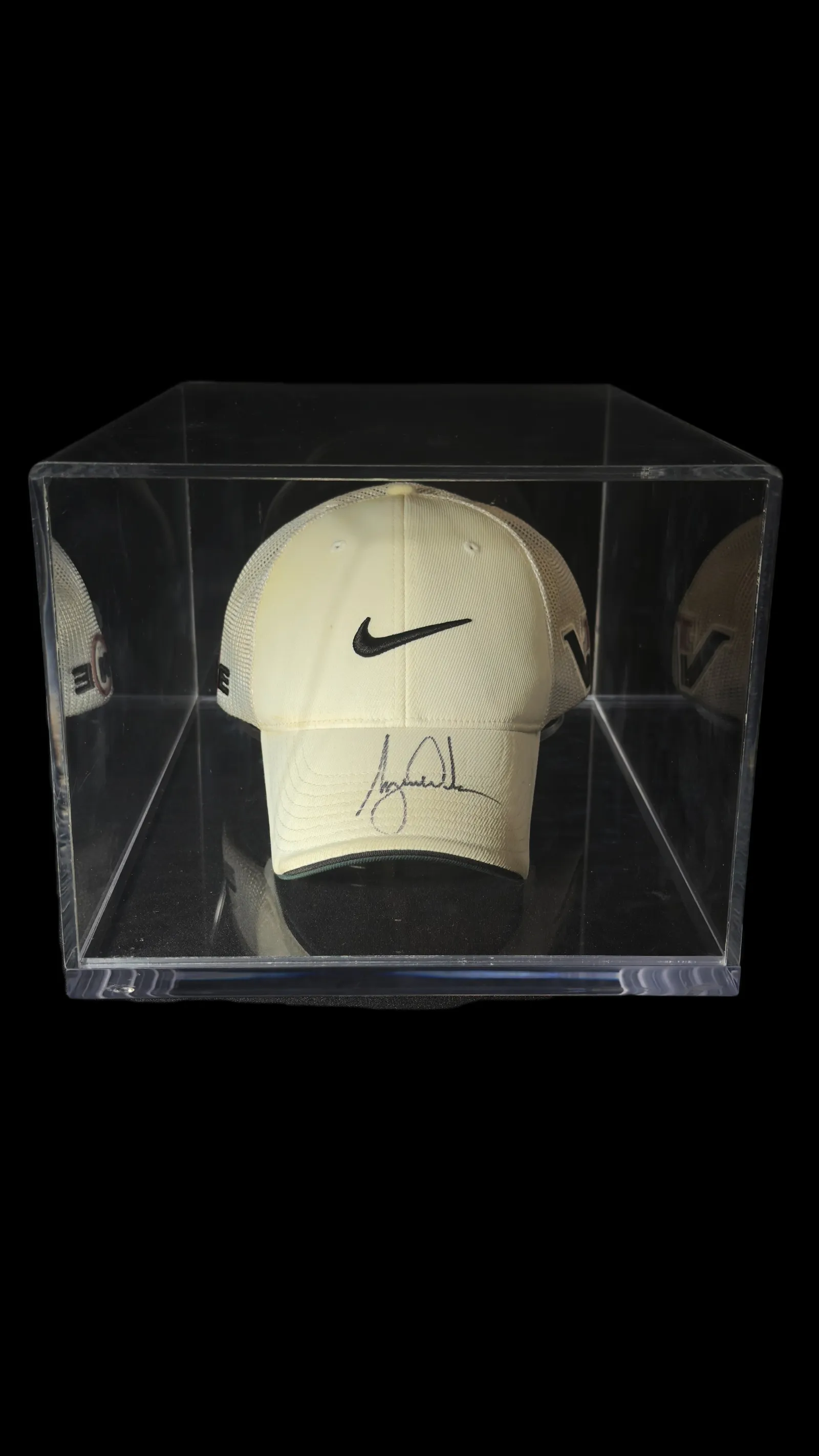 Tiger Woods autógrafo – boné Nike, Tiger Woods