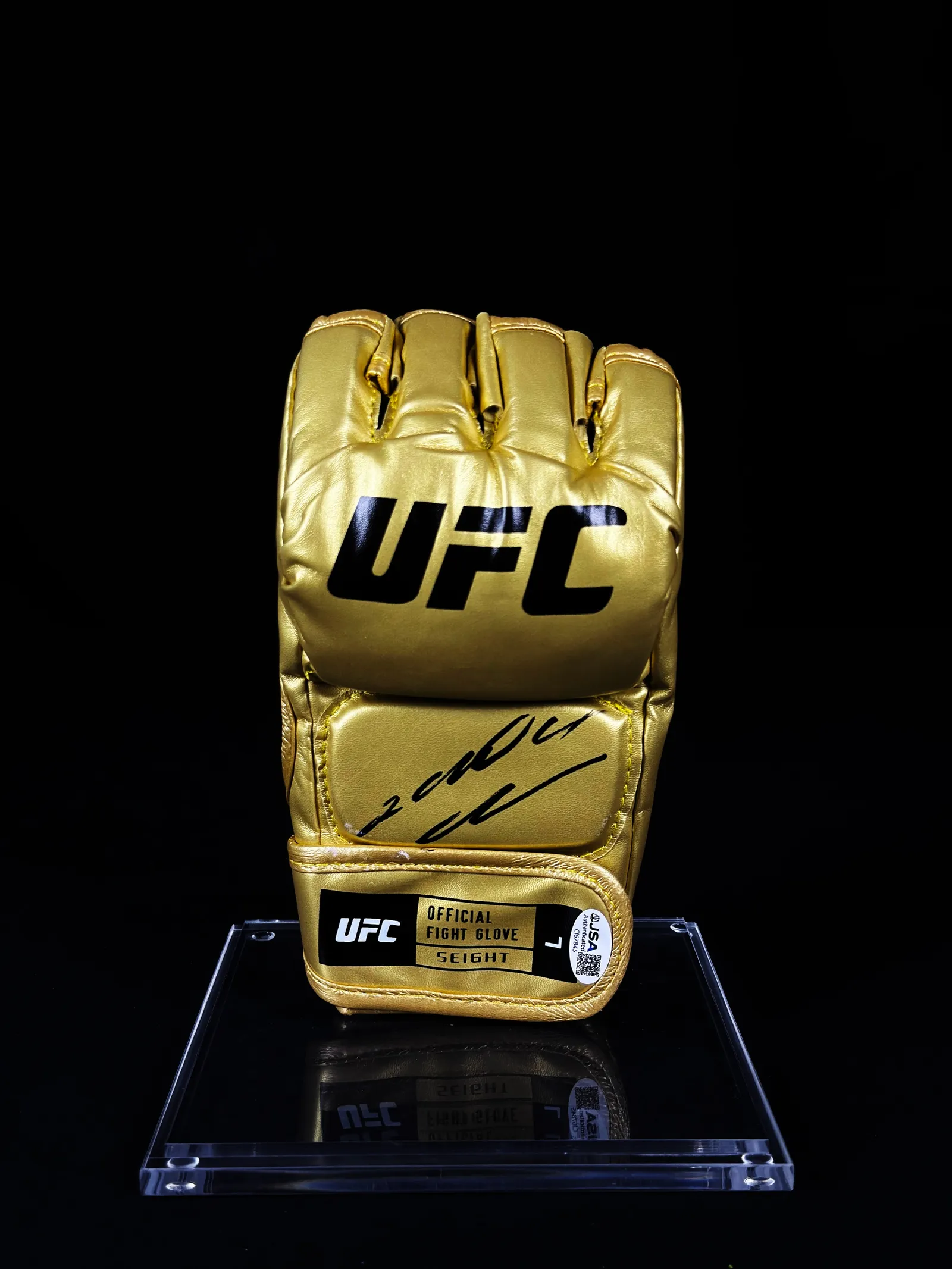 Anderson Silva – luva oficial UFC dourada autografada, Anderson Silva