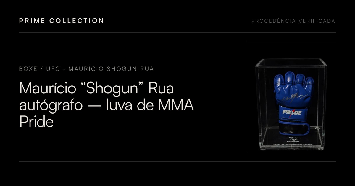 Maurício “Shogun” Rua autógrafo – luva de MMA Pride, Maurício Shogun ...